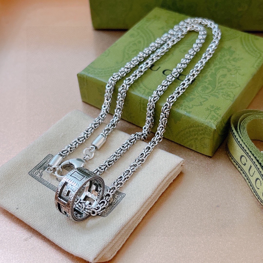 【GUCCI】ネックレス、新しいネックレス万能シンプルファッションオーナメント