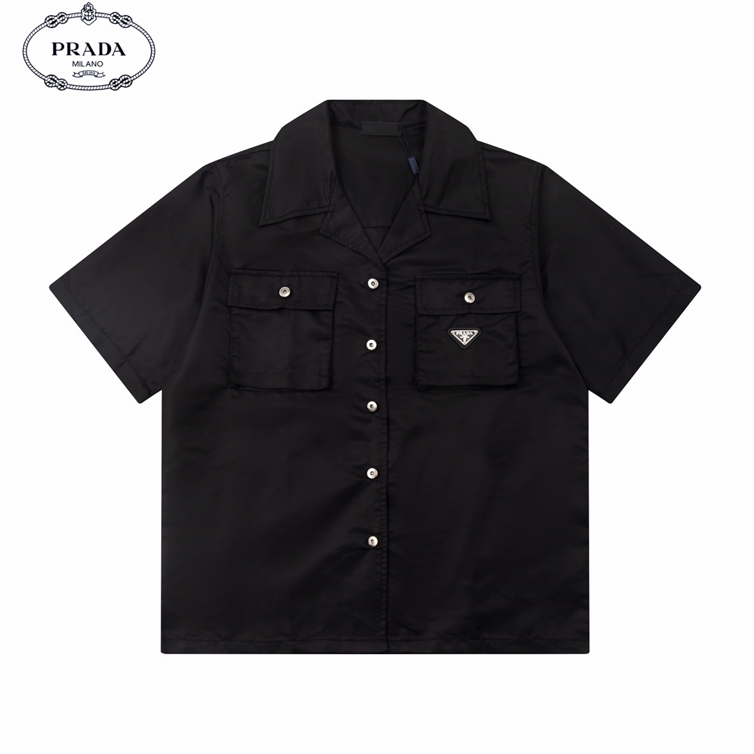 【2024】【PRADA    公式旗艦店】プラダ   半袖シャツ  ご好評に付き再入荷！