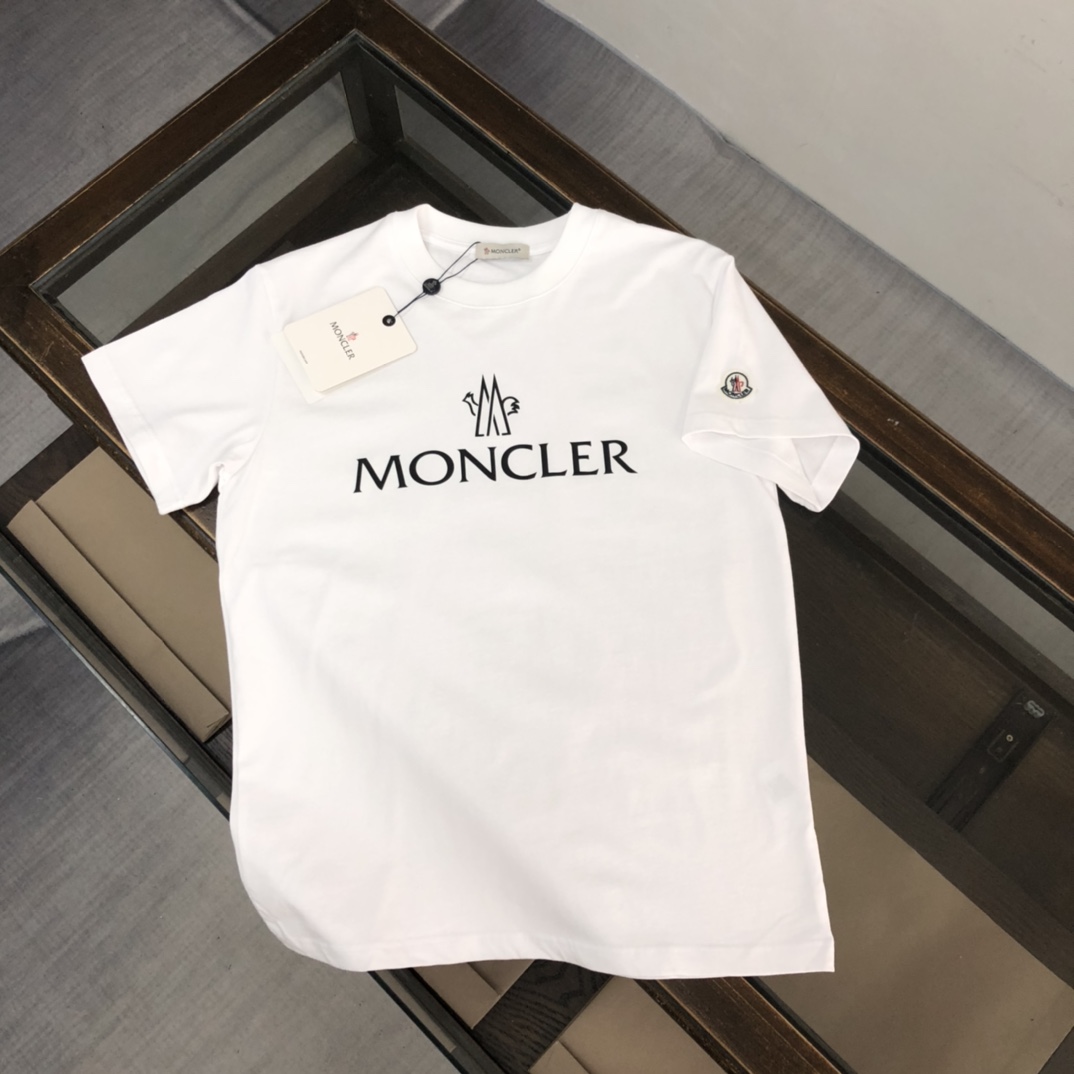 MONCLER モンクレール　2023　半袖シャツ　Tシャツ　長く着て変形しにくい　シンプルの風格　ファッション　かっこいい　白　黒　男女兼用