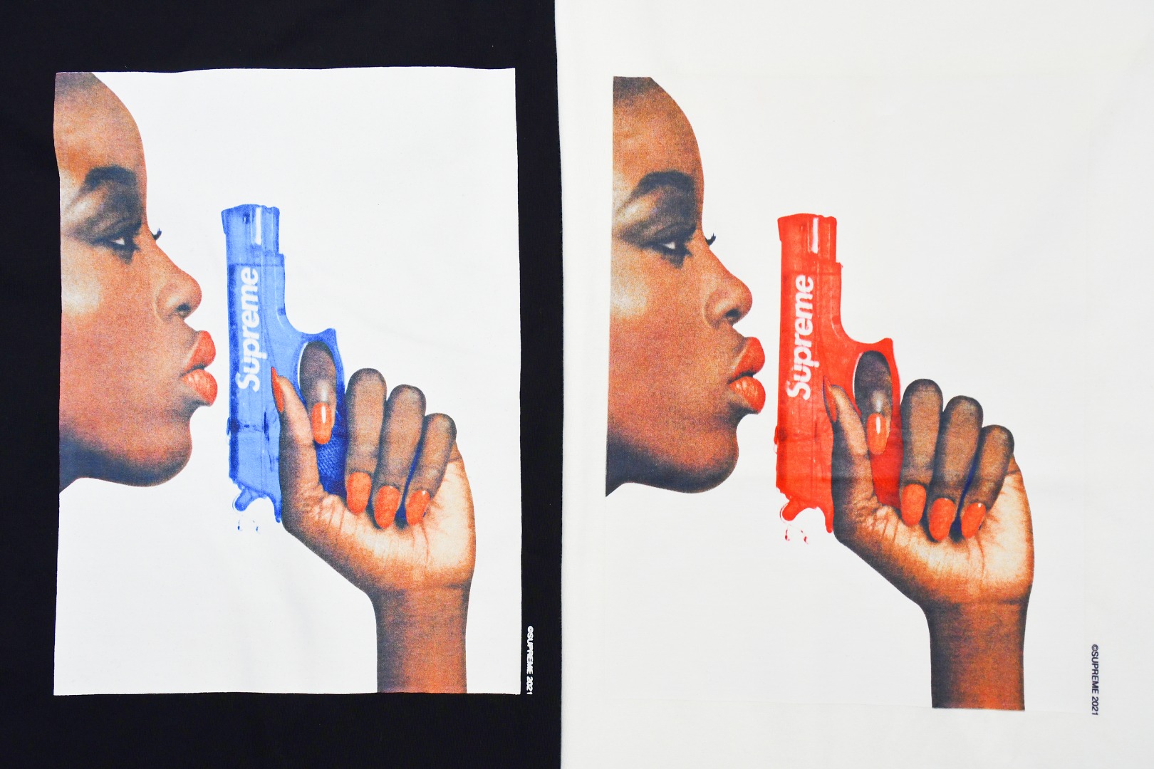 【2024】シュプリームSupreme SS21 Week 1 Water Pistol Tee 水鉄砲プリント 半袖Tシャツ 人気