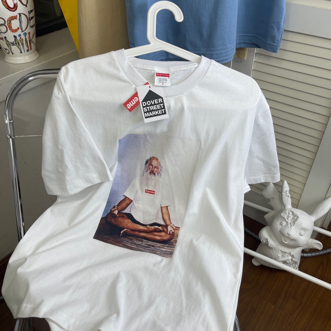 シュプリームSupreme 21FW Rick Rubin Tee 白ひげ老人写真半袖Tシャツ 人気