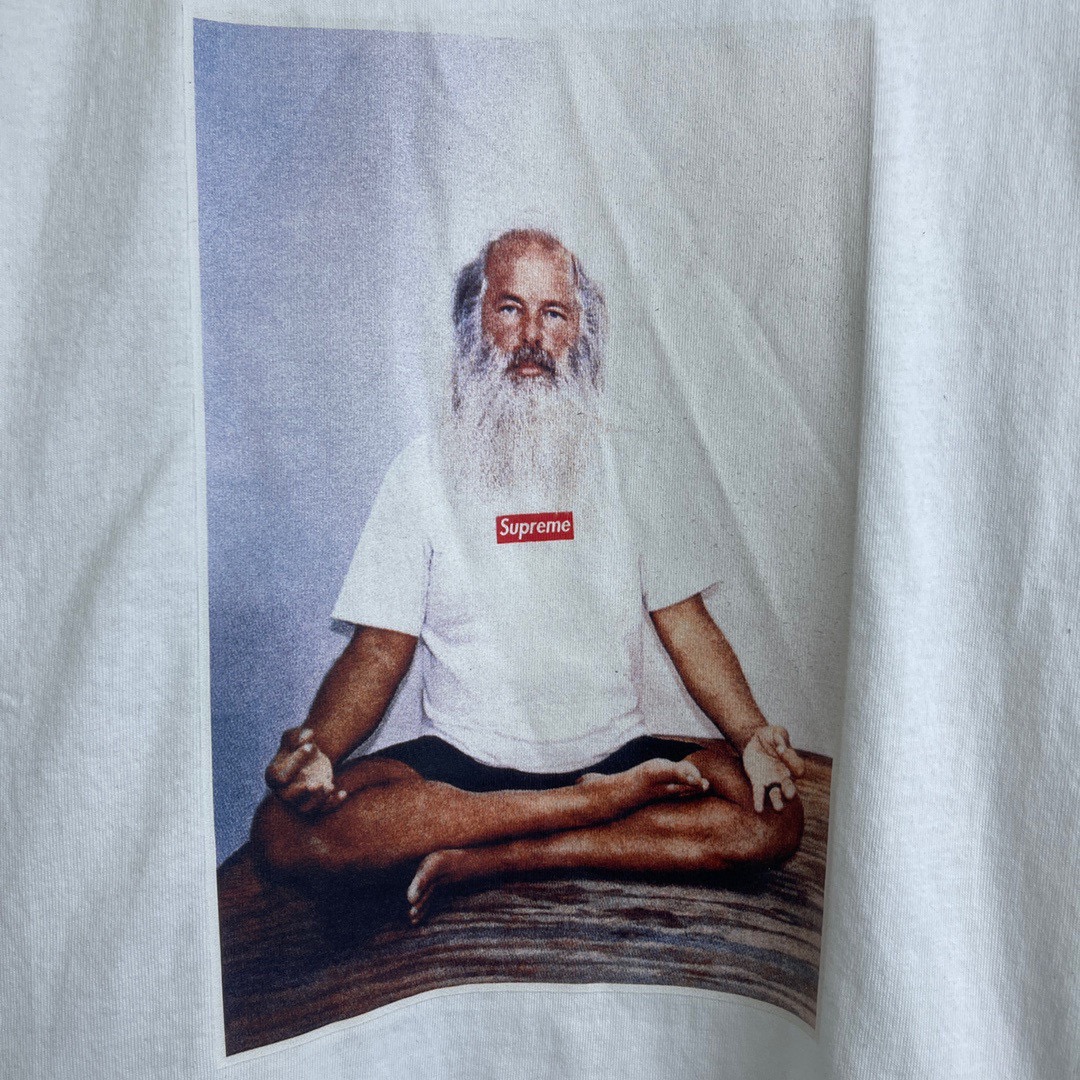 シュプリームSupreme 21FW Rick Rubin Tee 白ひげ老人写真半袖Tシャツ 人気