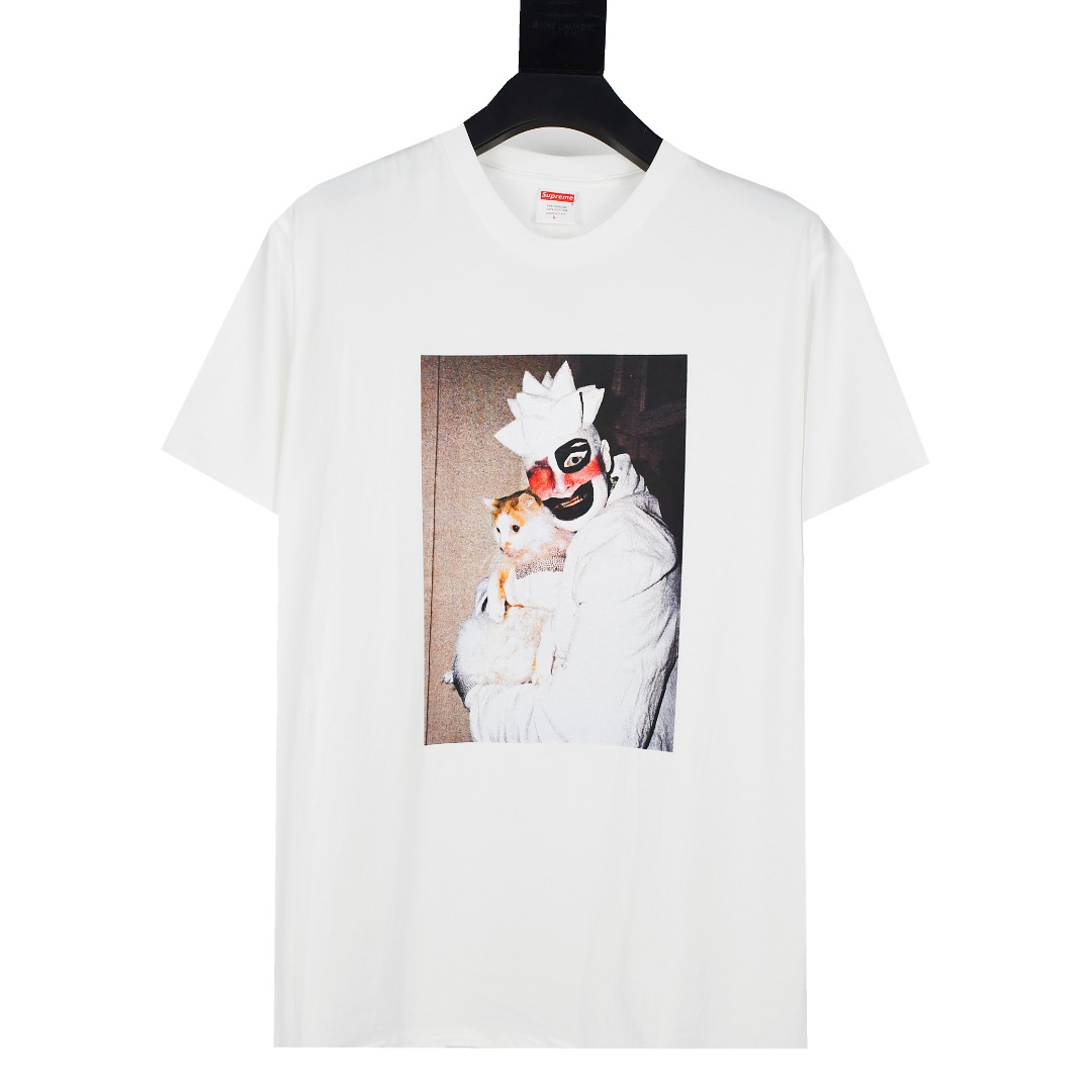 Supreme 20SS Leigh Bowery アーティストコラボ ピエロを抱えた子猫プリント 半袖Tシャツ シュプリーム
