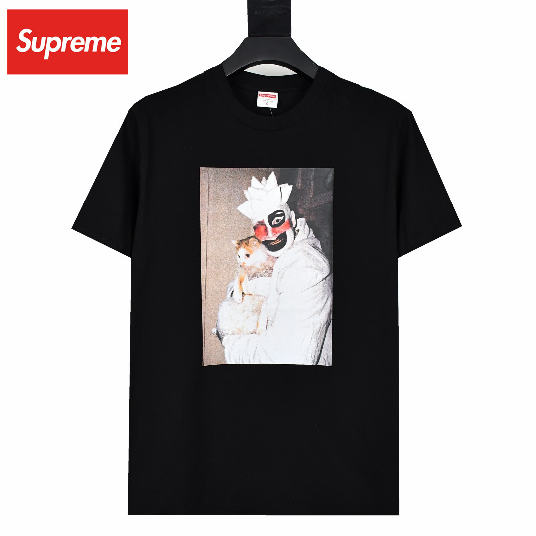 Supreme 20SS Leigh Bowery アーティストコラボ ピエロを抱えた子猫プリント 半袖Tシャツ シュプリーム