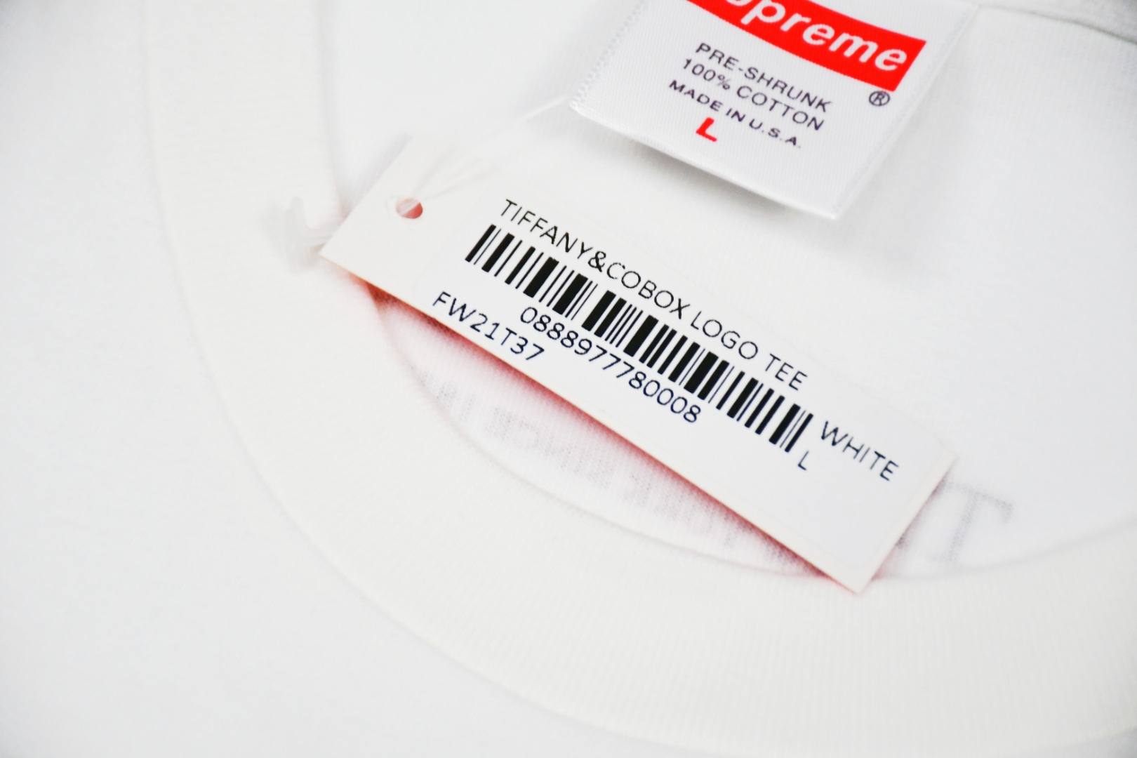 Supreme 21FW Tiffany Co Box Logo Tee ティファニーコラボ 半袖Tシャツ シュプリーム