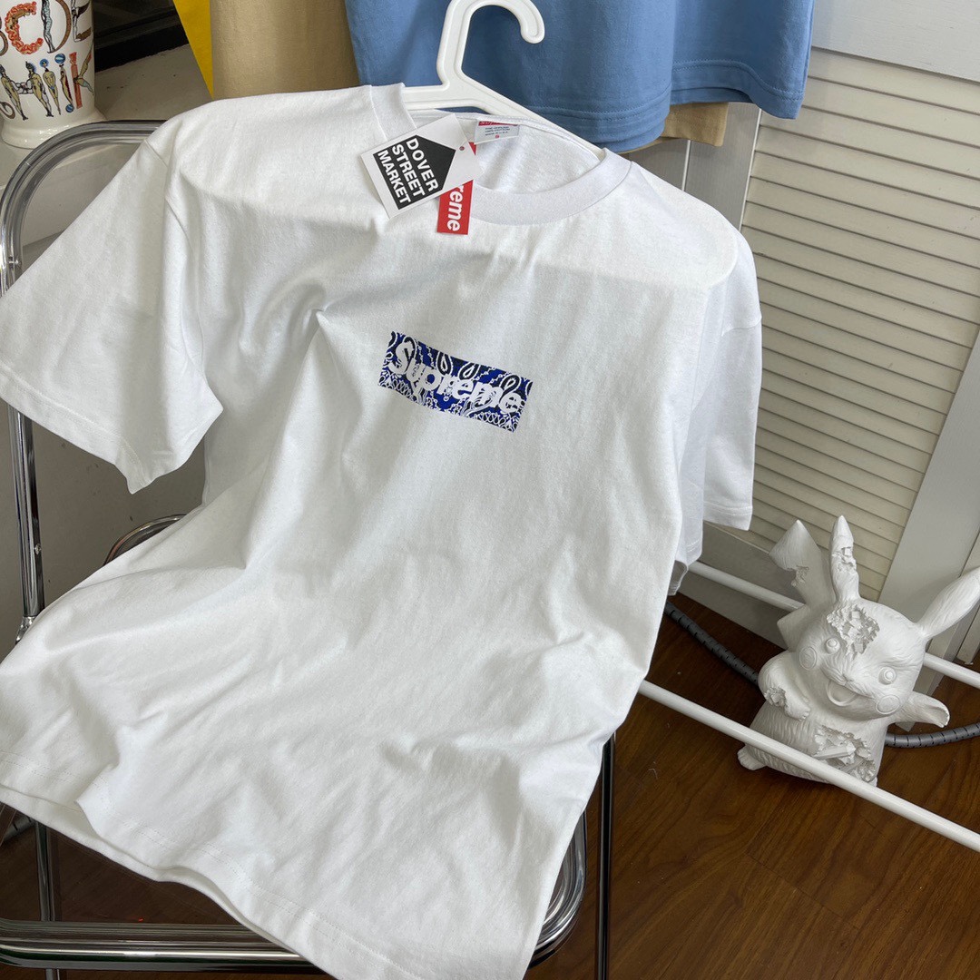 Supreme 19FW Bandana Box Logo Tee カシューフラワー限定半袖Tシャツ シュプリーム