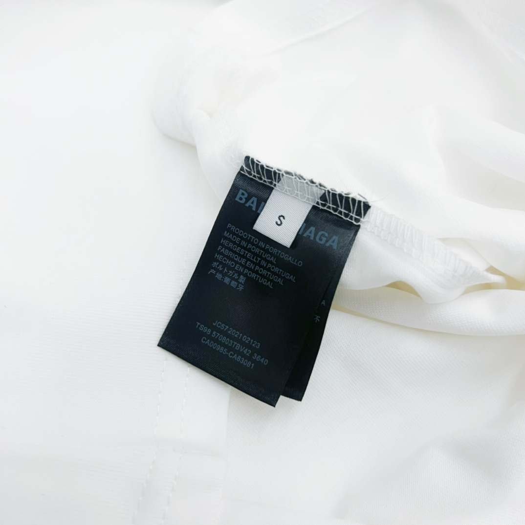 【2024】BALENCIAGA/バレンシアガ 23新作中空立体刺繡カジュアル丸首半袖Tee