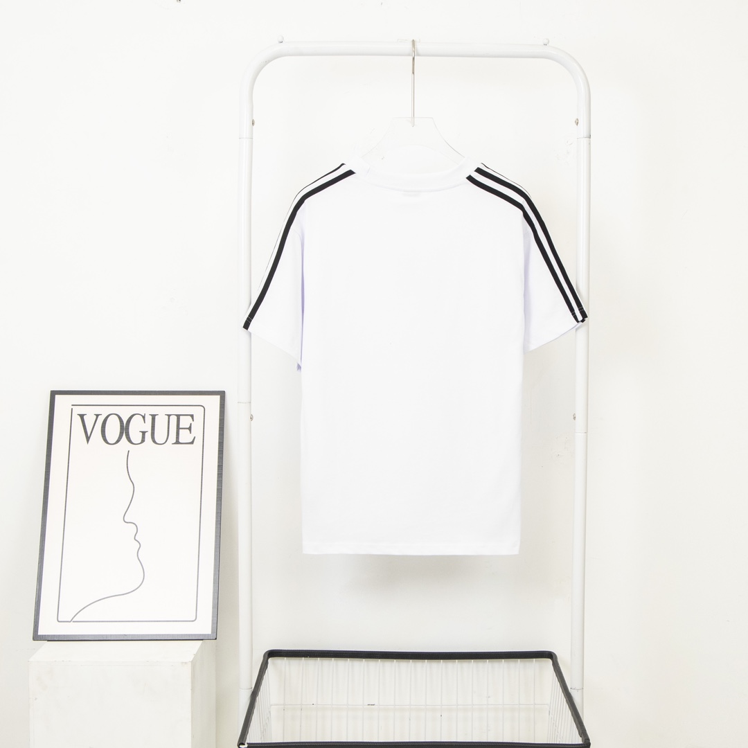 【2024】balenciaga BLCG＆addidas コラボアルファベット刺繡Tシャツ