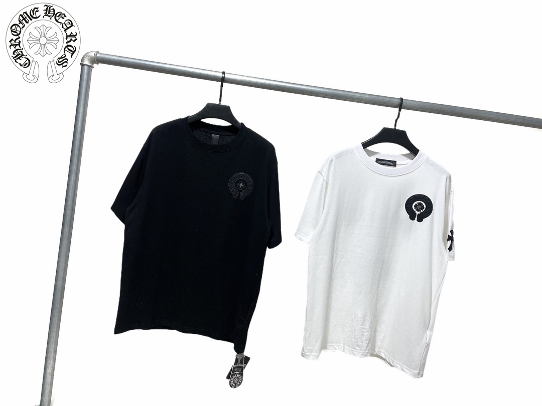 【2024】クロムハーツCHROME HERATS23ssスタッズ皮刺繡シャツ