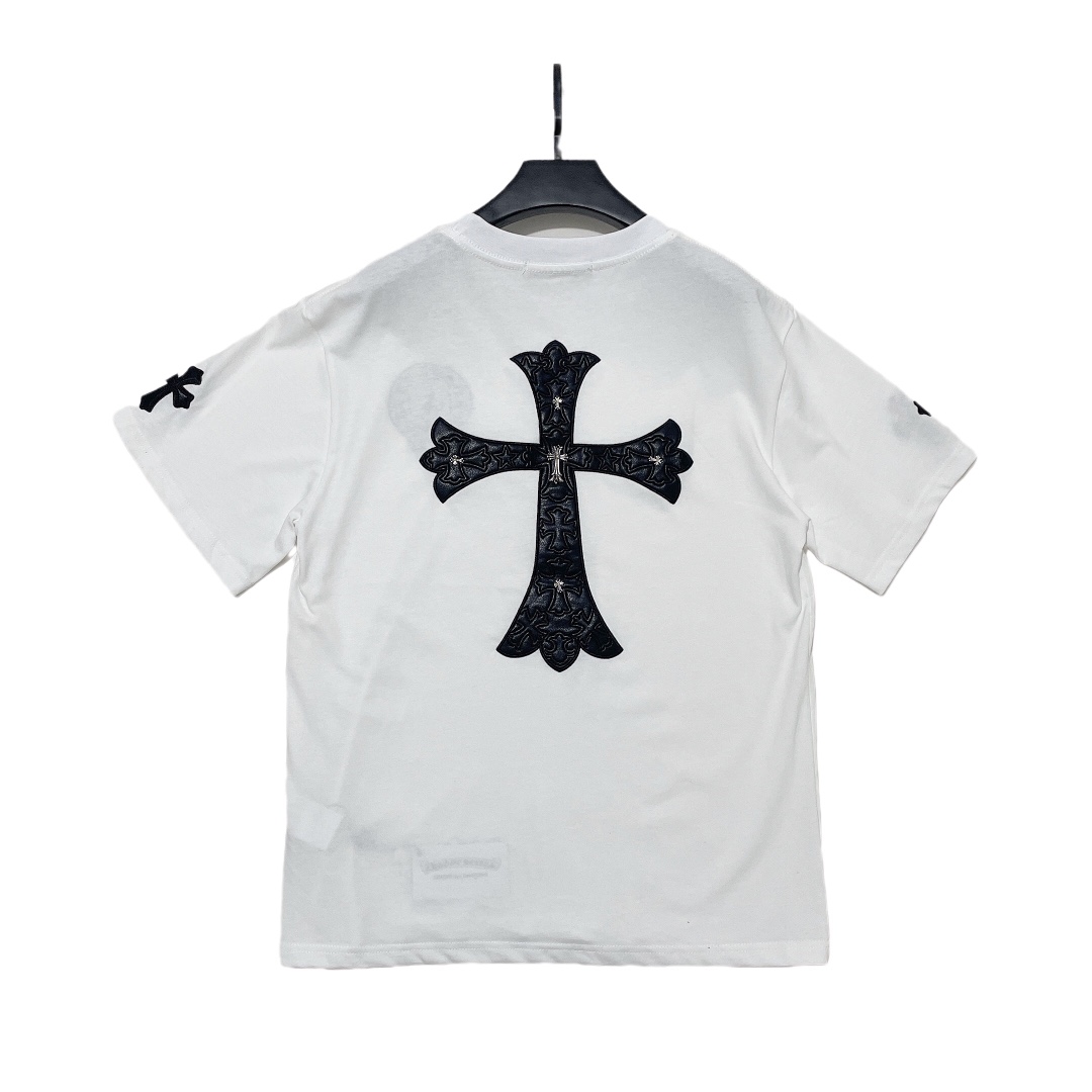 【2024】クロムハーツCHROME HERATS23ssスタッズ皮刺繡シャツ