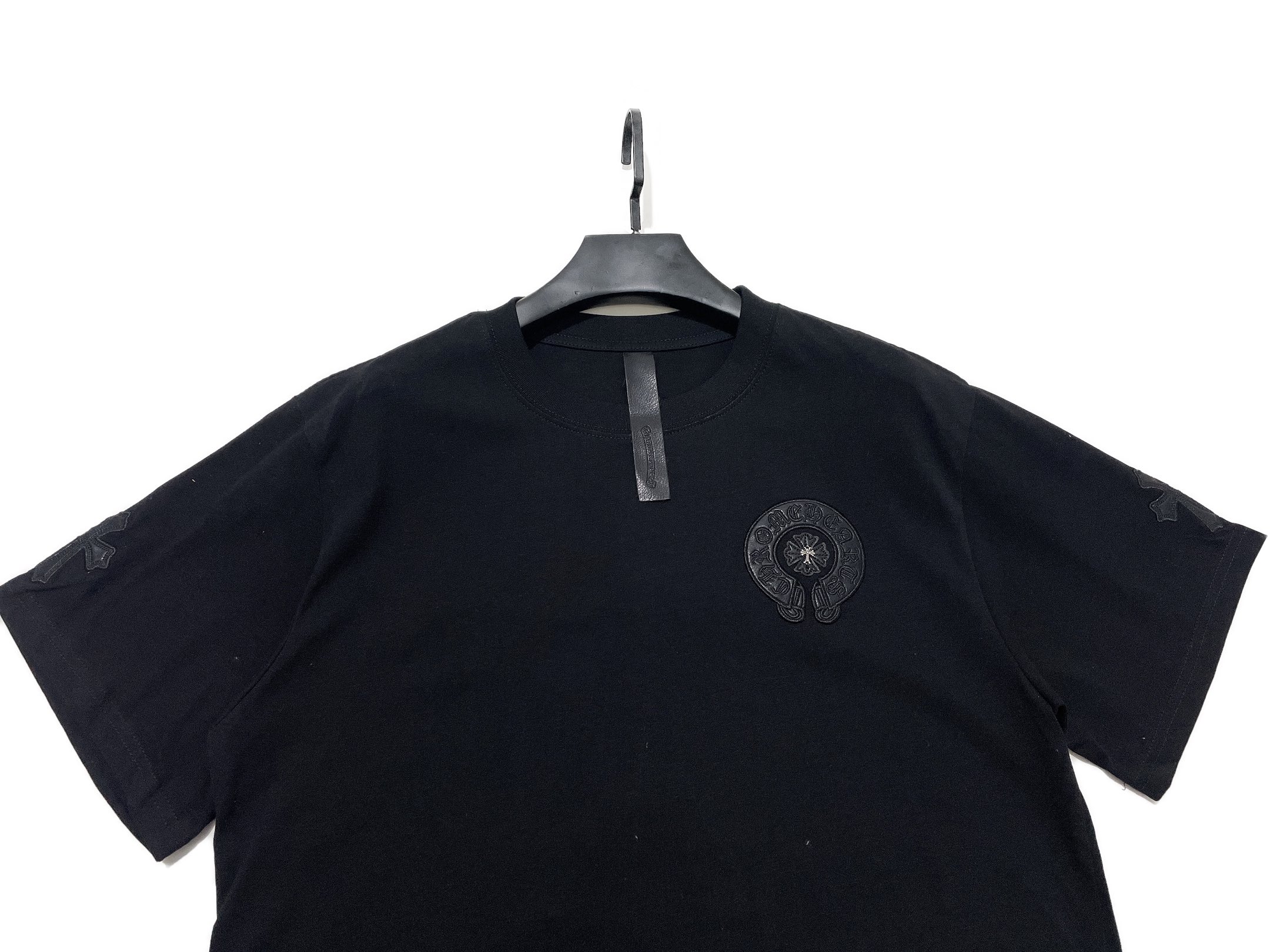 【2024】クロムハーツCHROME HERATS23ssスタッズ皮刺繡シャツ