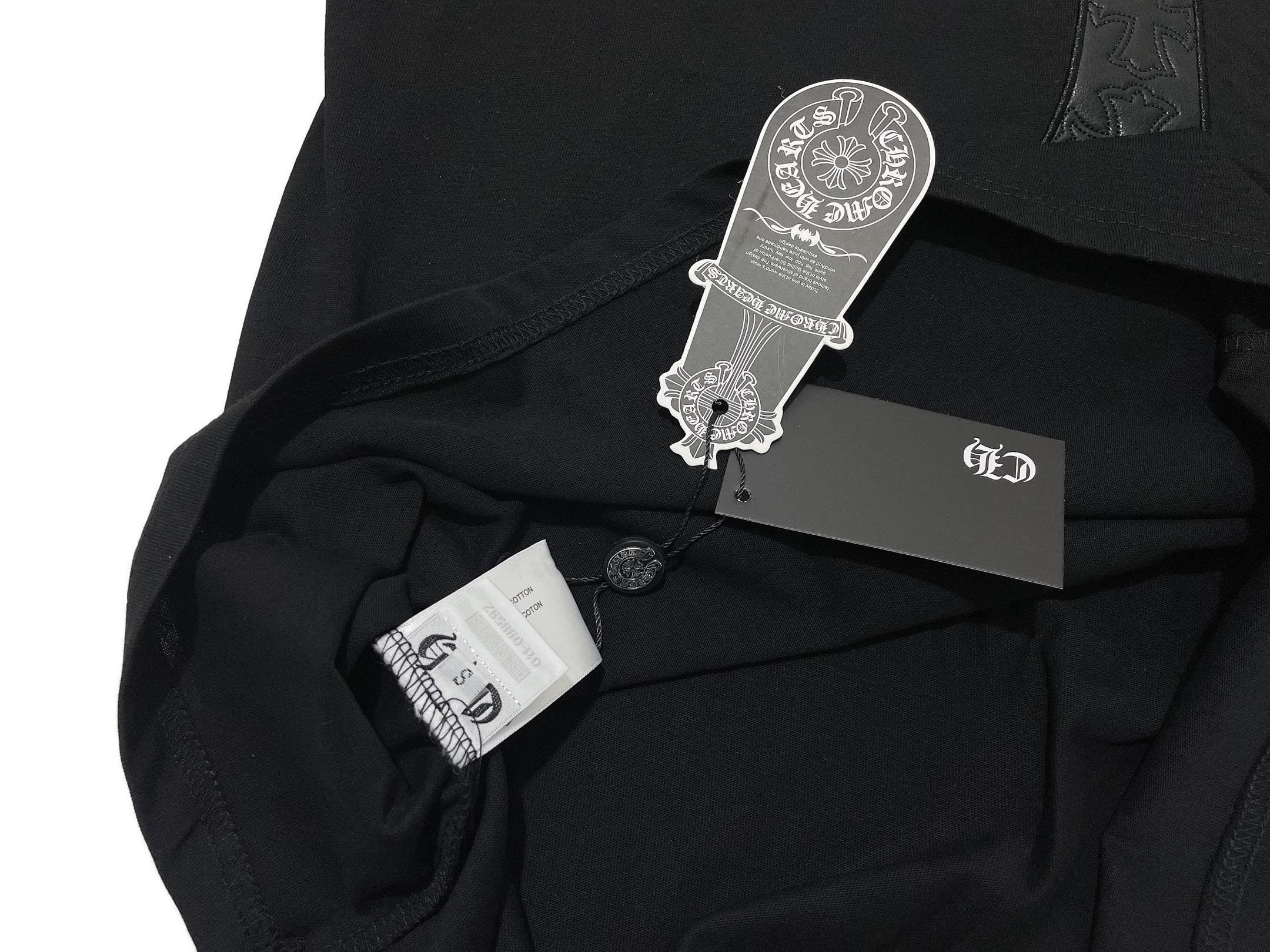 【2024】クロムハーツCHROME HERATS23ssスタッズ皮刺繡シャツ