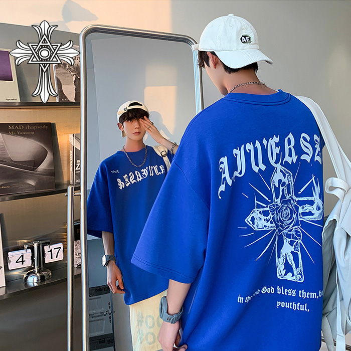 2023chrome hearts/クロムハーツサンスクリットカジュアル半袖 ゆったり男女カップルTシャツです