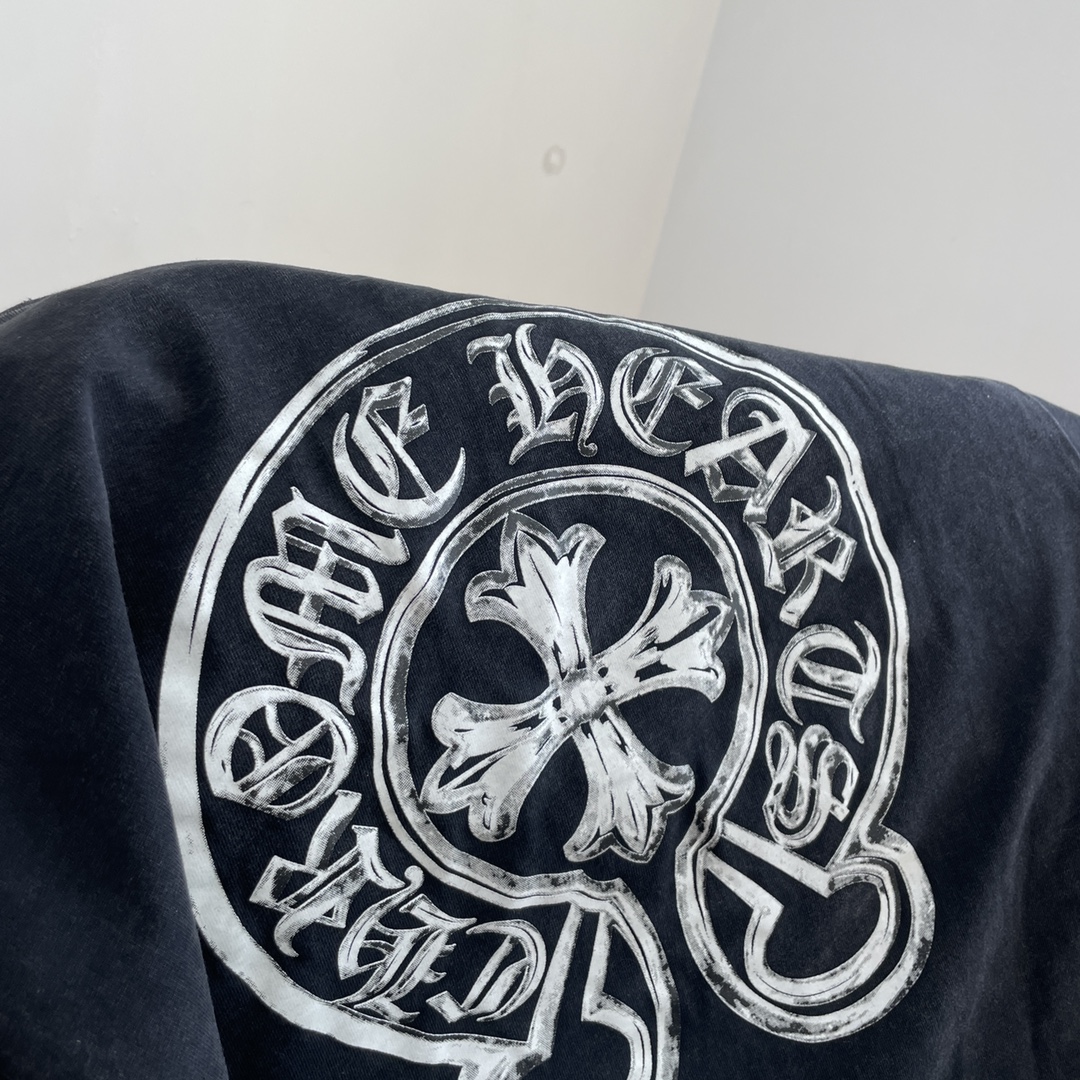 クロムハーツChrome Hearts古い水洗夜光ロゴプリント半袖