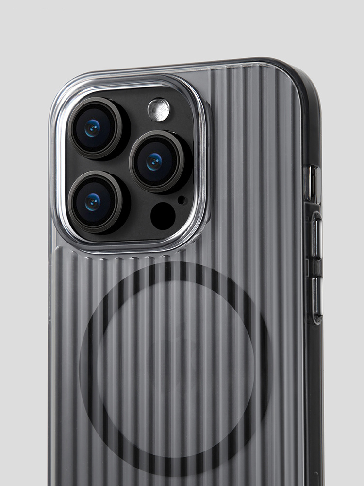 波ストライプ柄 マグセーフ対応iPhoneケース