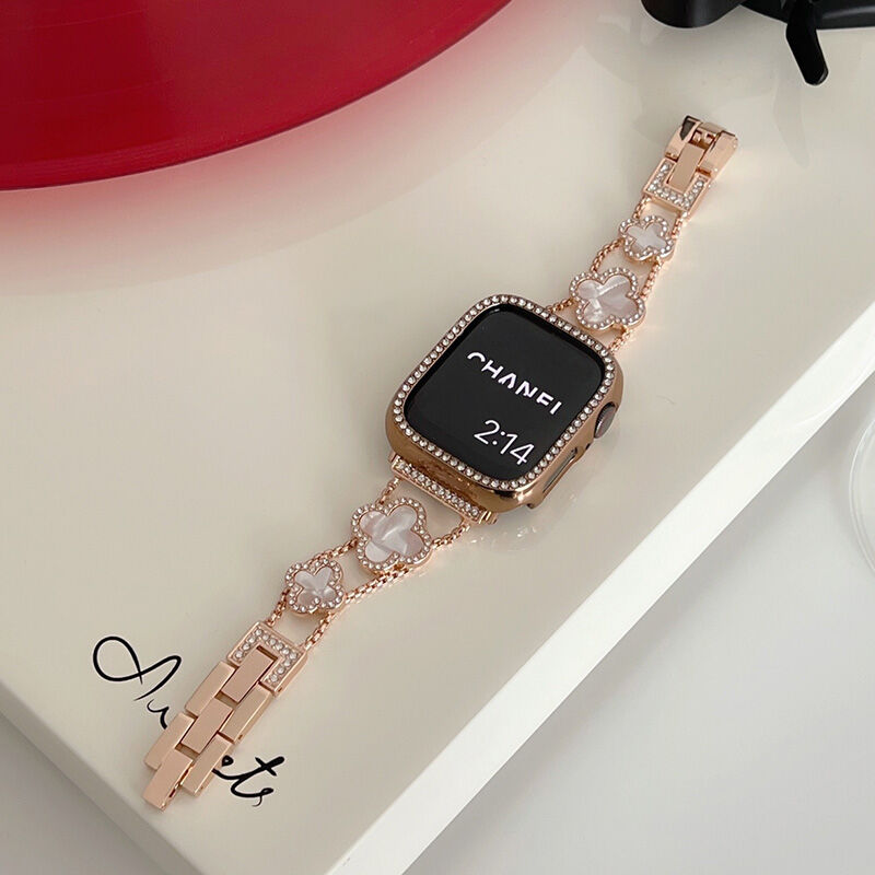 幸せの四葉のクローバー Apple Watchバンド-hmcase