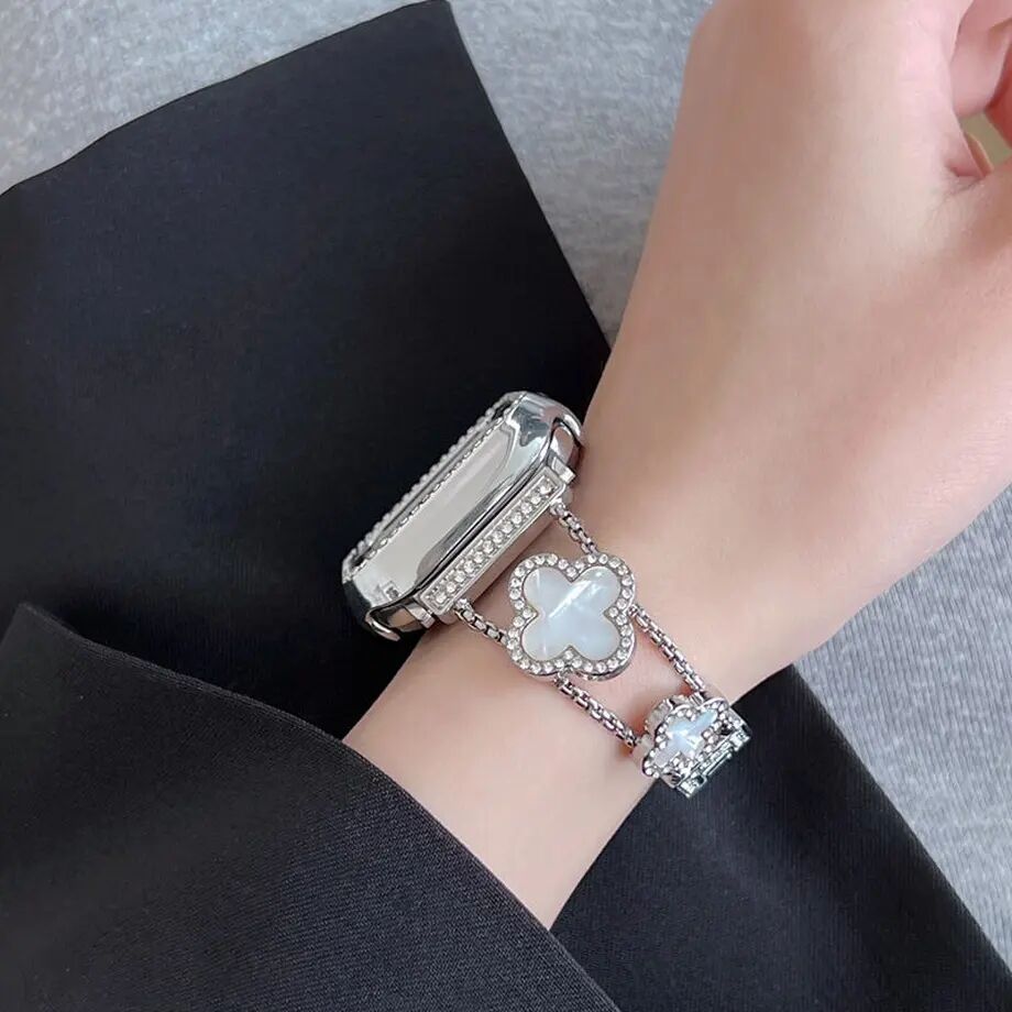 幸せの四葉のクローバー Apple Watchバンド-hmcase