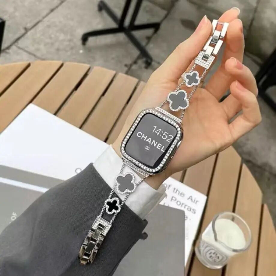 幸せの四葉のクローバー Apple Watchバンド-hmcase