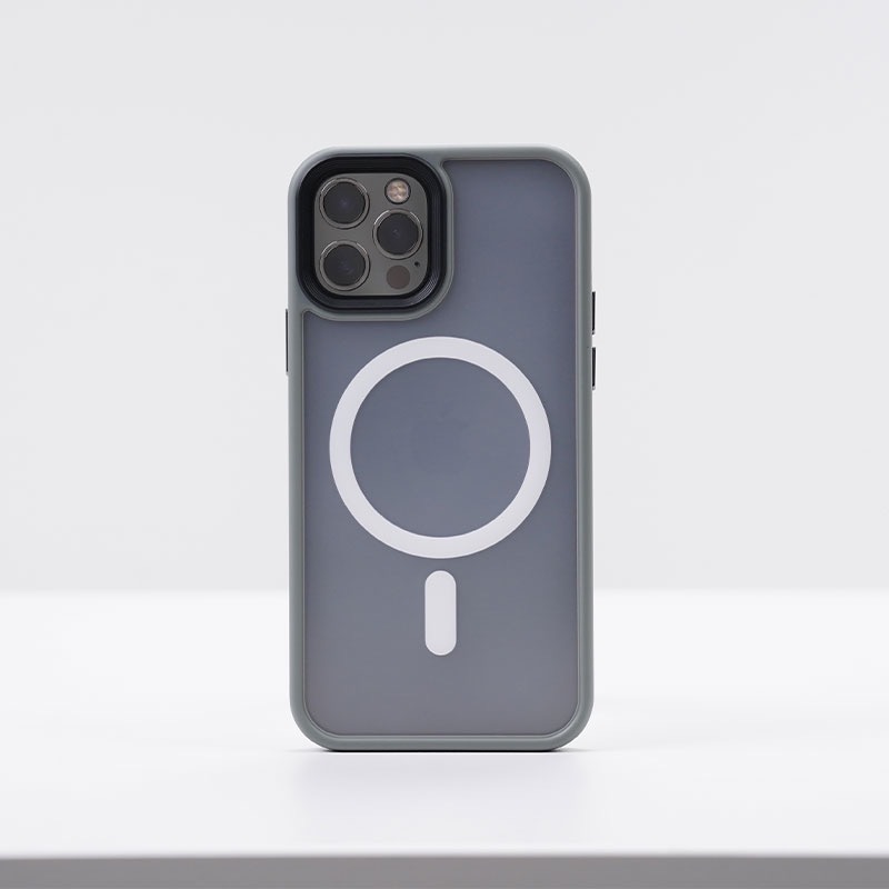 フロスト透明 耐衝撃MagSafe対応iPhoneケース-hmcase