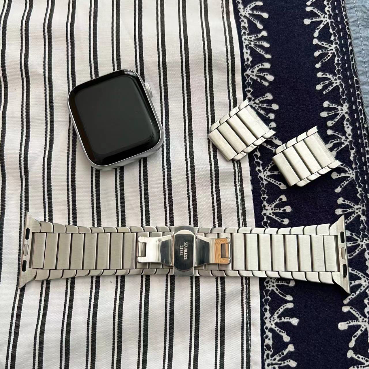 ステンレスApple Watchリンクブレスレットバンド-hmcase