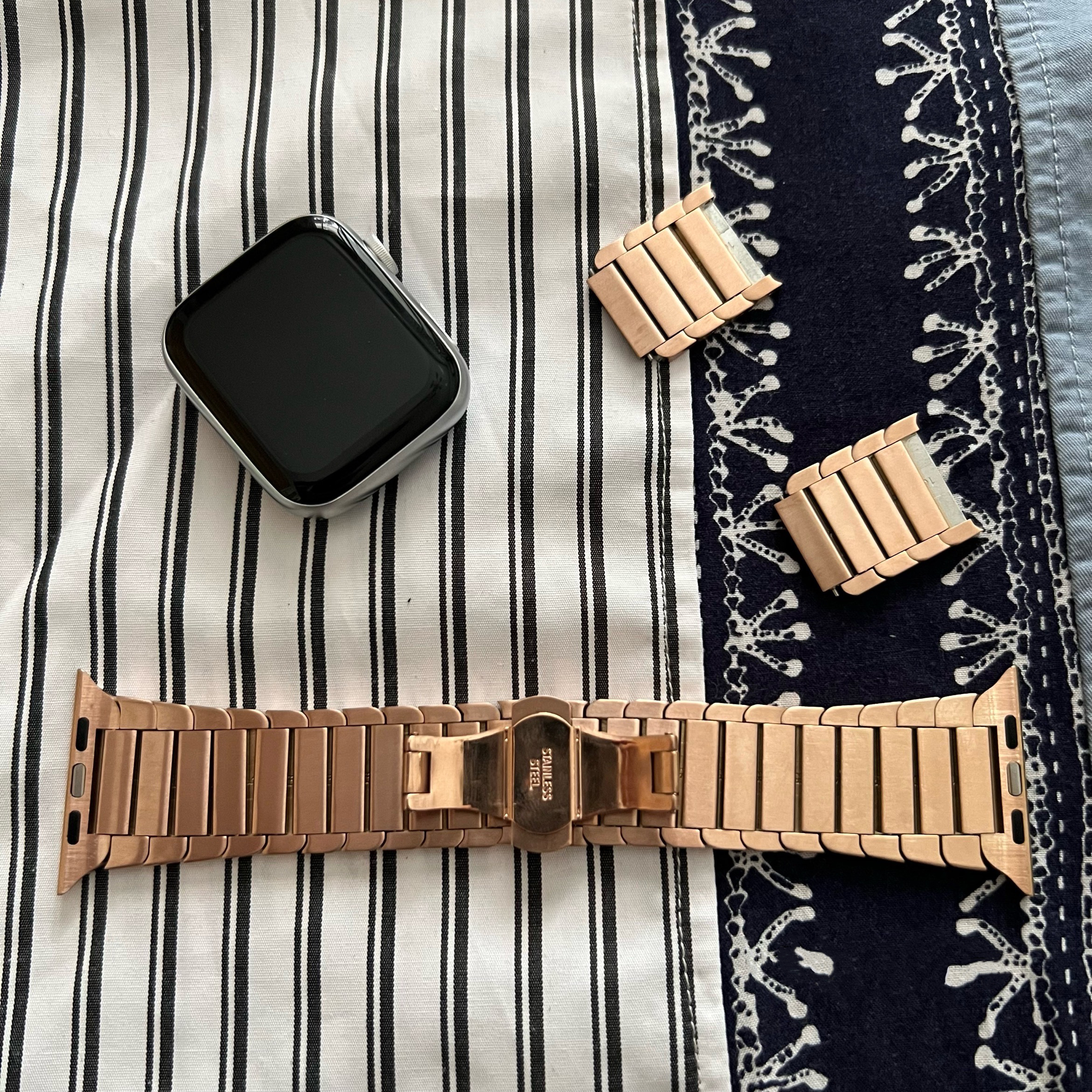 ステンレスApple Watchリンクブレスレットバンド-hmcase