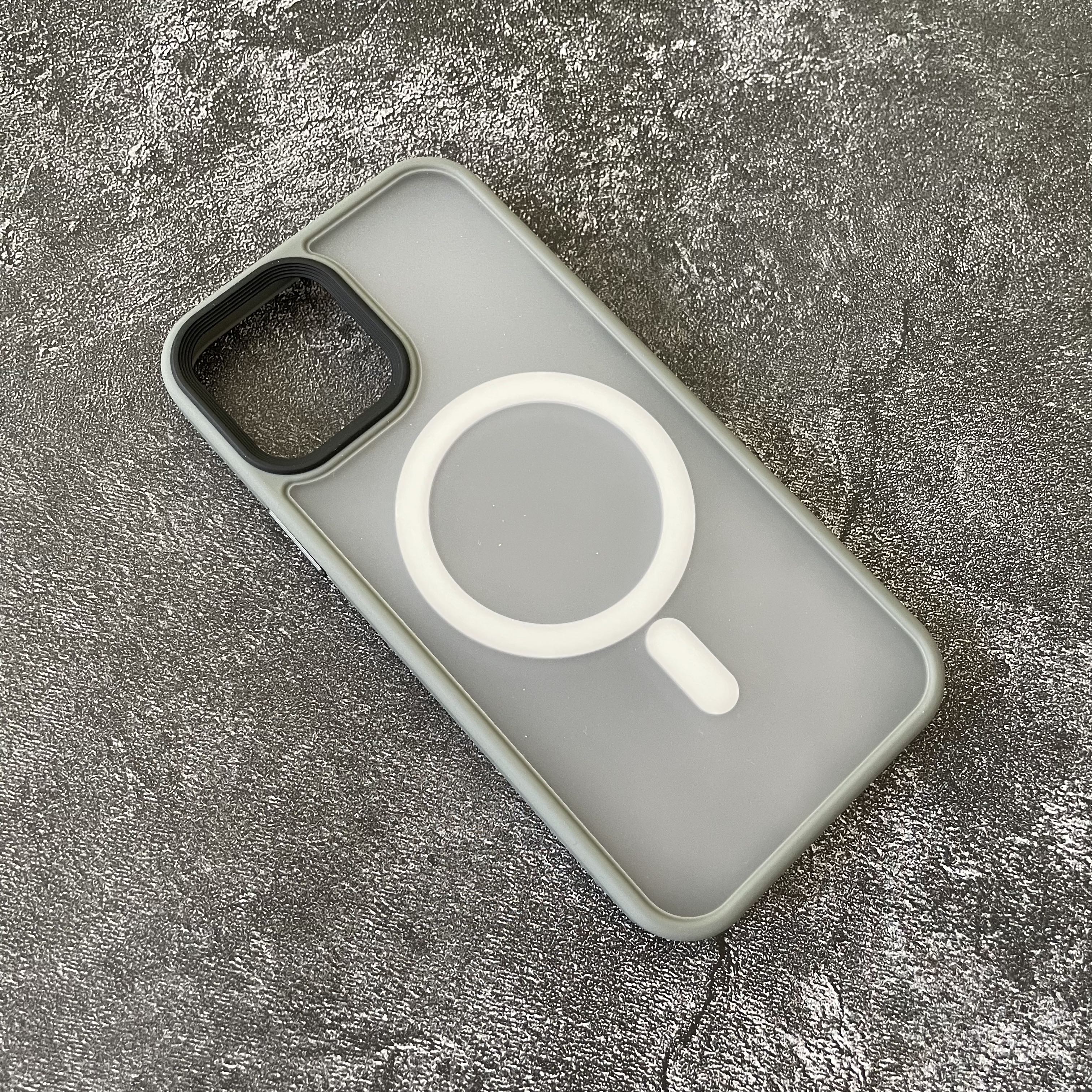 フロスト透明 耐衝撃MagSafe対応iPhoneケース-hmcase