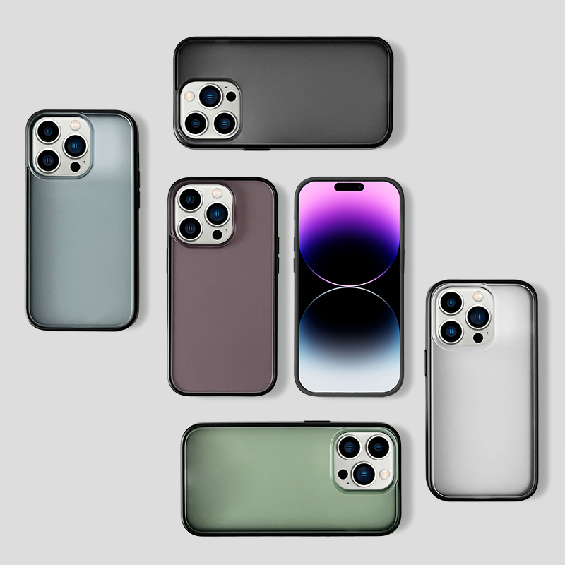 半透明フロスト肌触りいいiPhoneケース（14シリーズ）