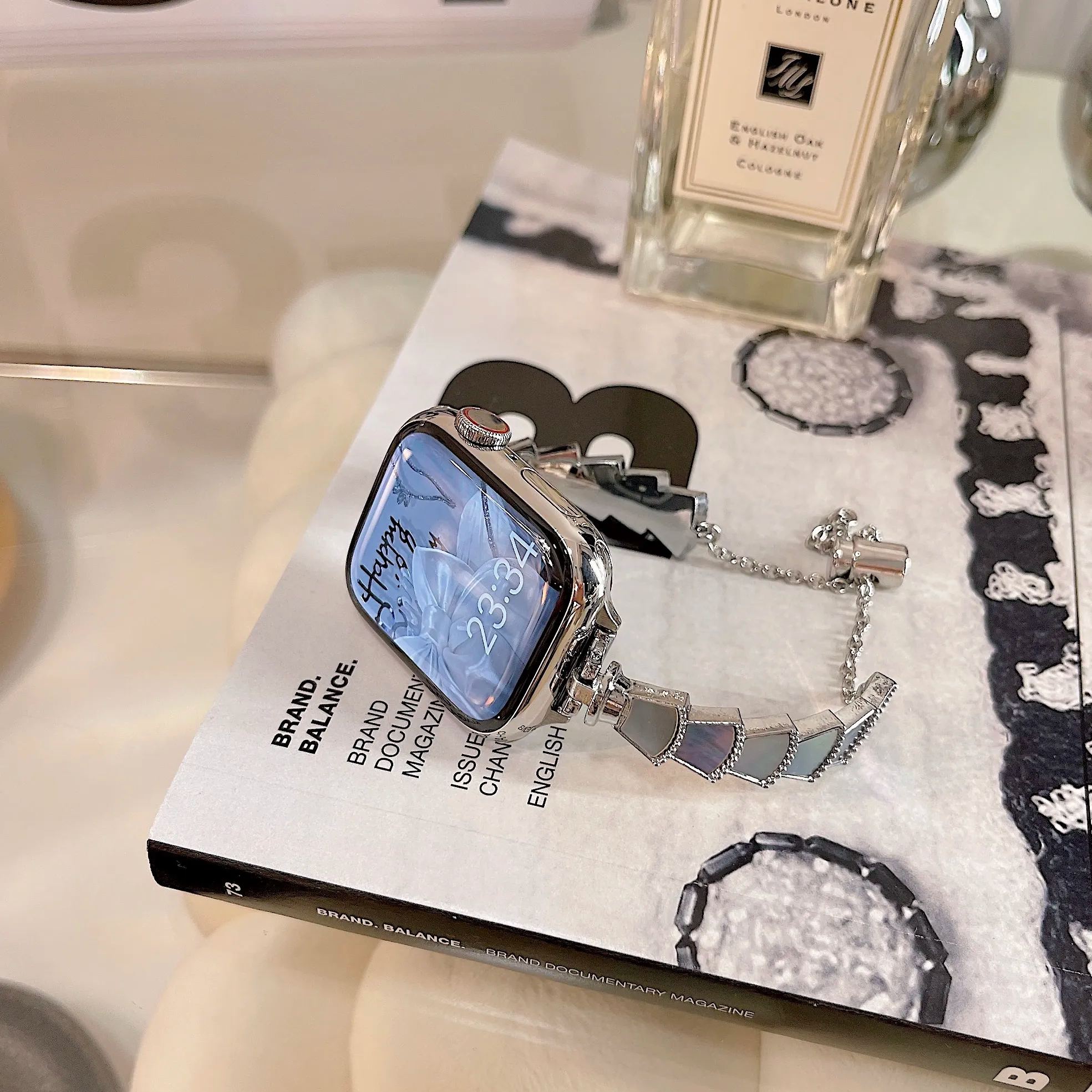 メタリック貝象眼 Apple Watchバンド-hmcase