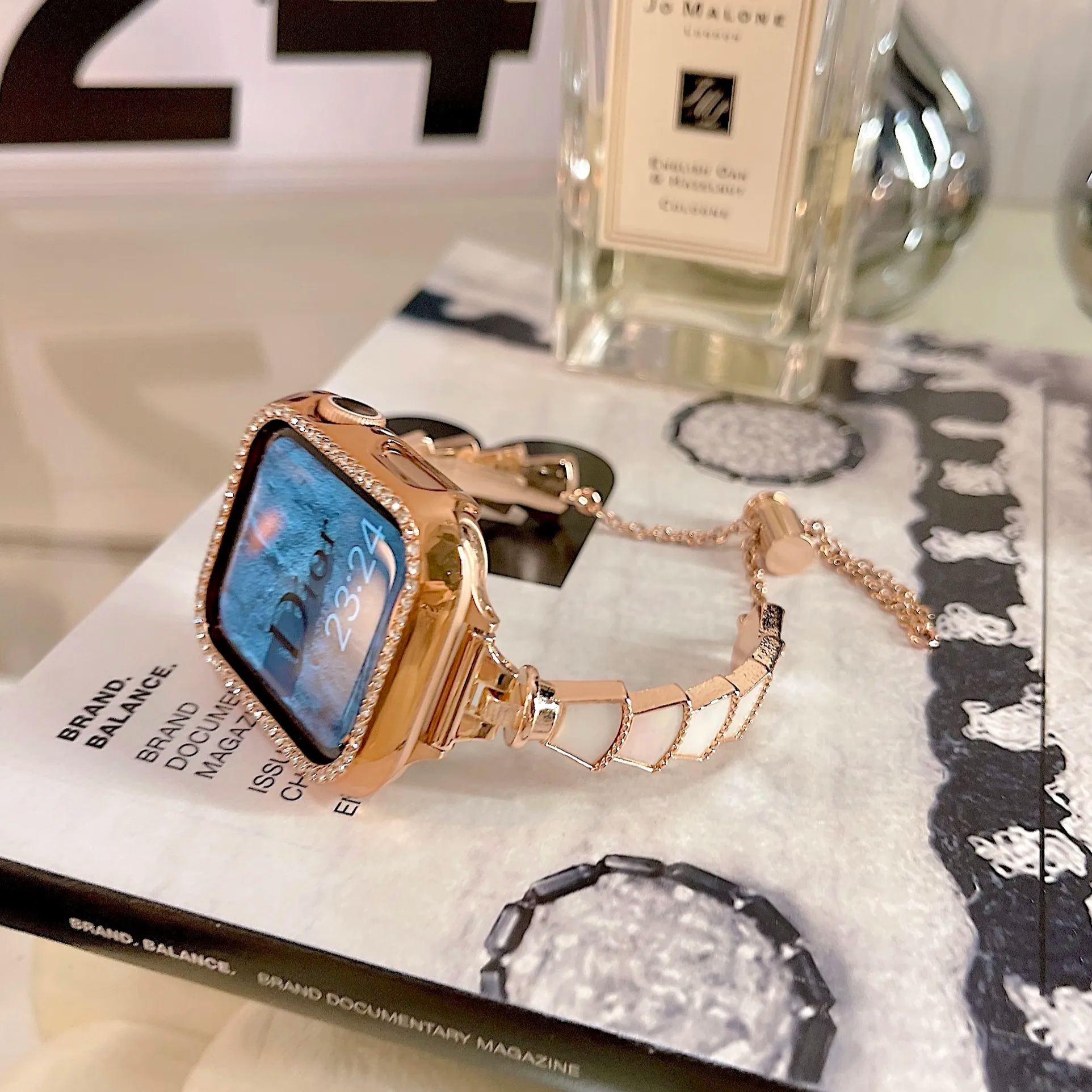 メタリック貝象眼 Apple Watchバンド-hmcase