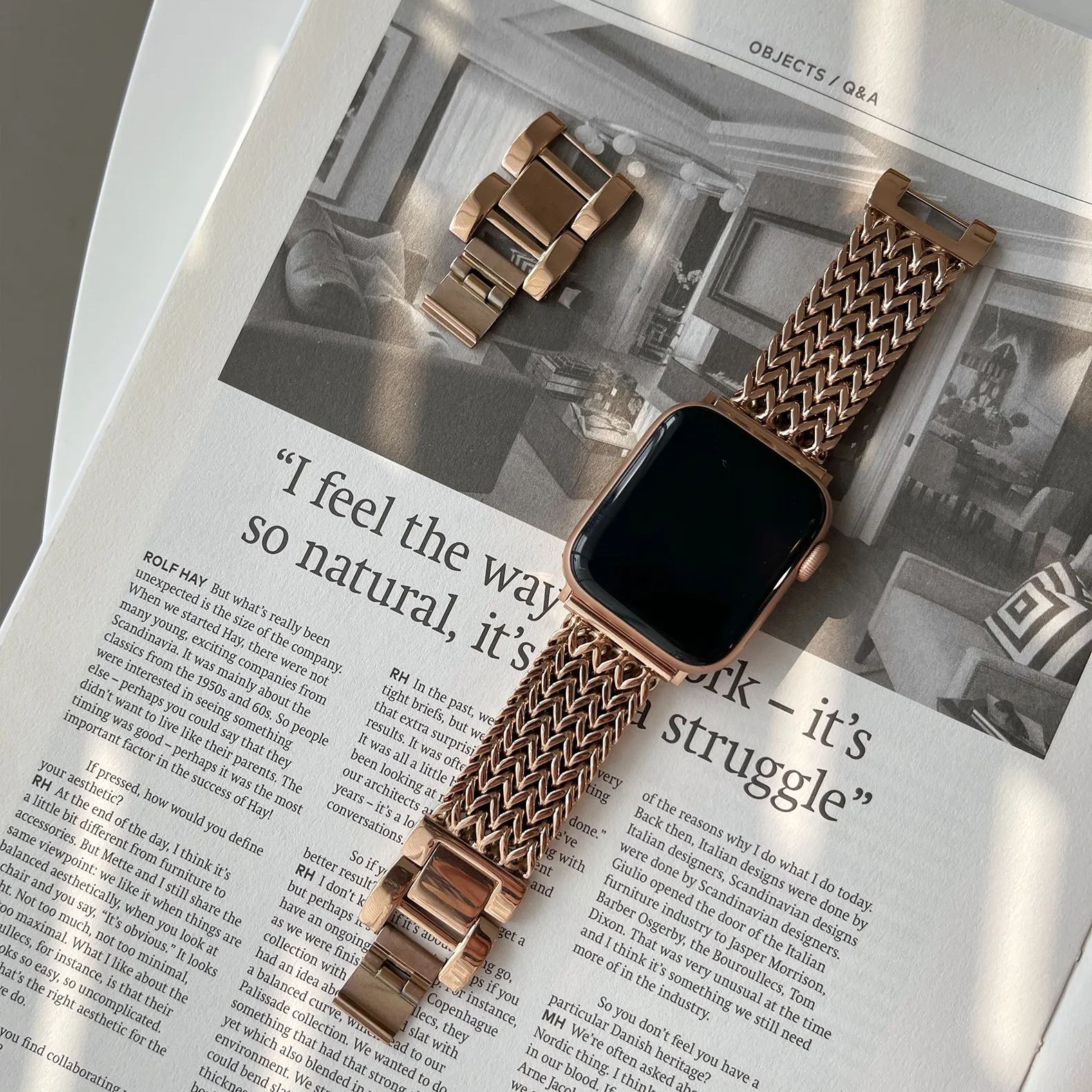 ステンレススチール製編み込みApple Watchバンド-hmcase