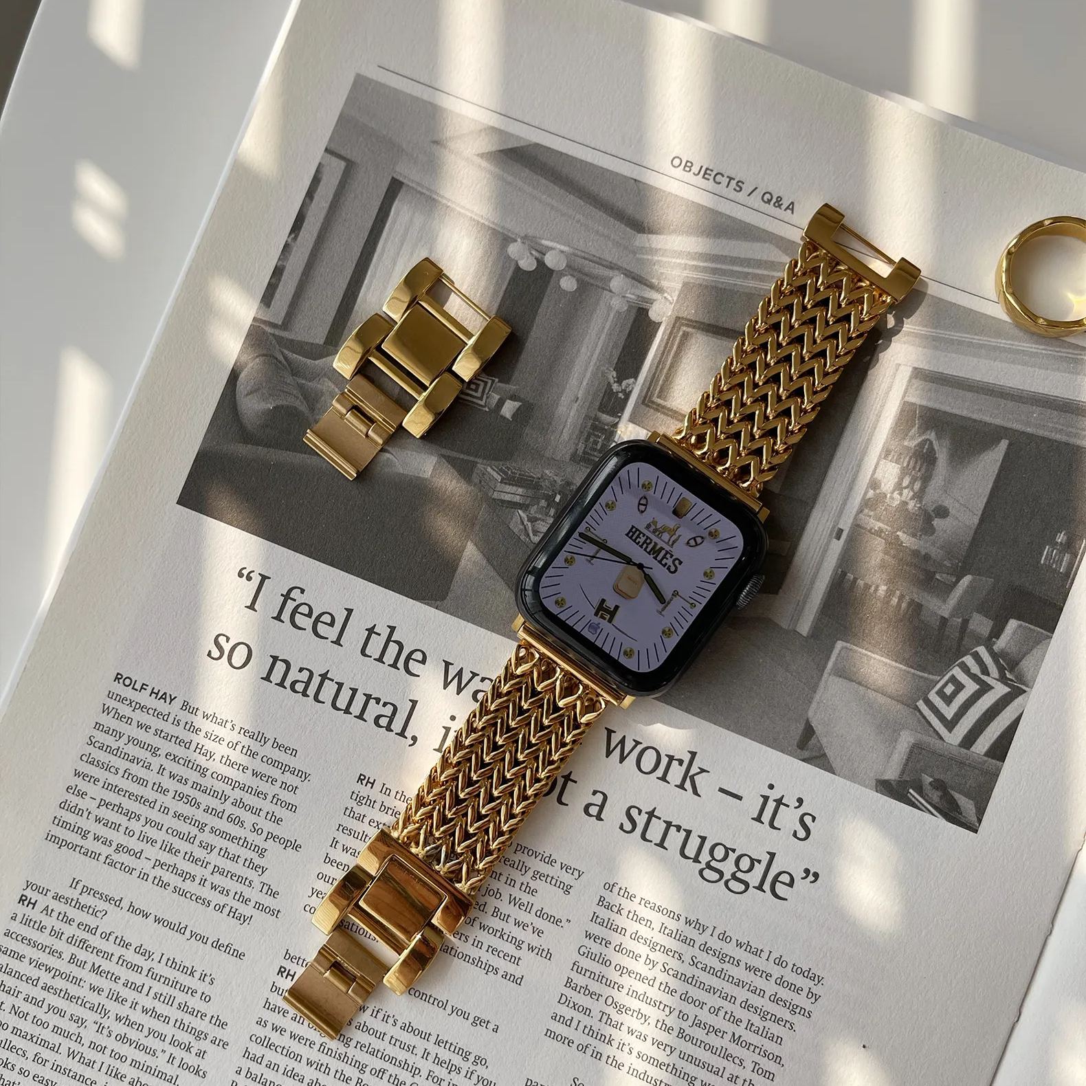 ステンレススチール製編み込みApple Watchバンド-hmcase