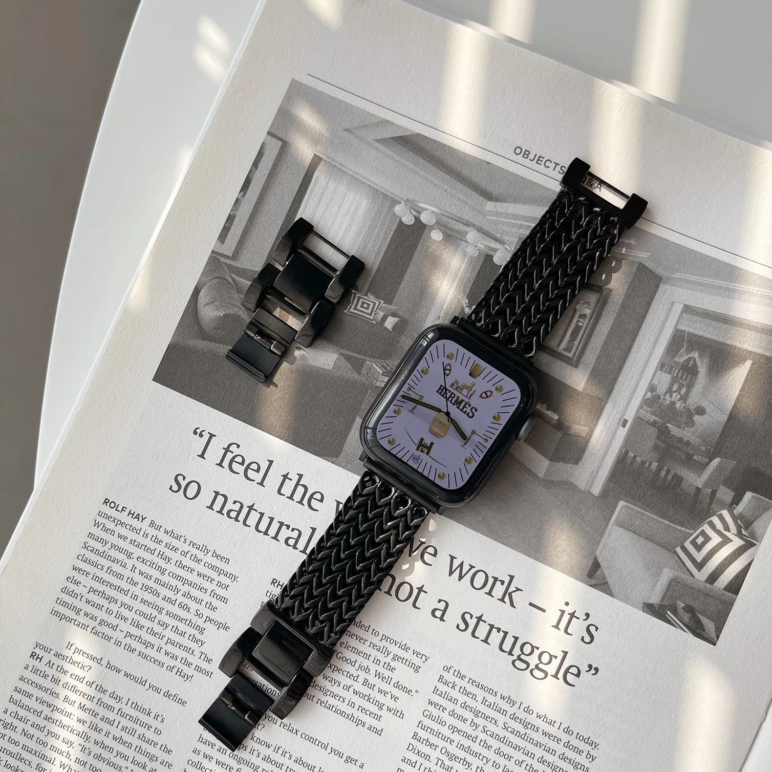 ステンレススチール製編み込みApple Watchバンド-hmcase