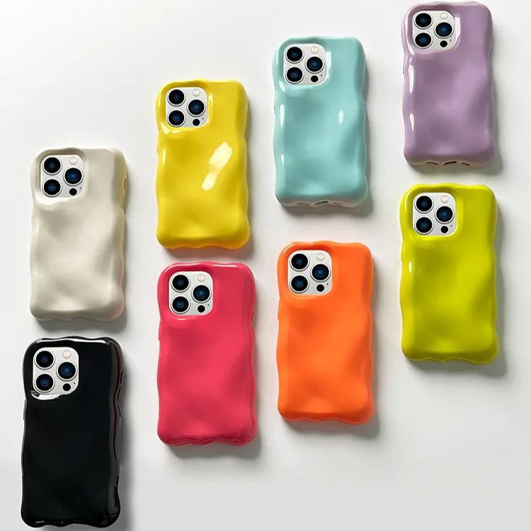 ジェリーカラー立体フリルiPhoneスマホケース