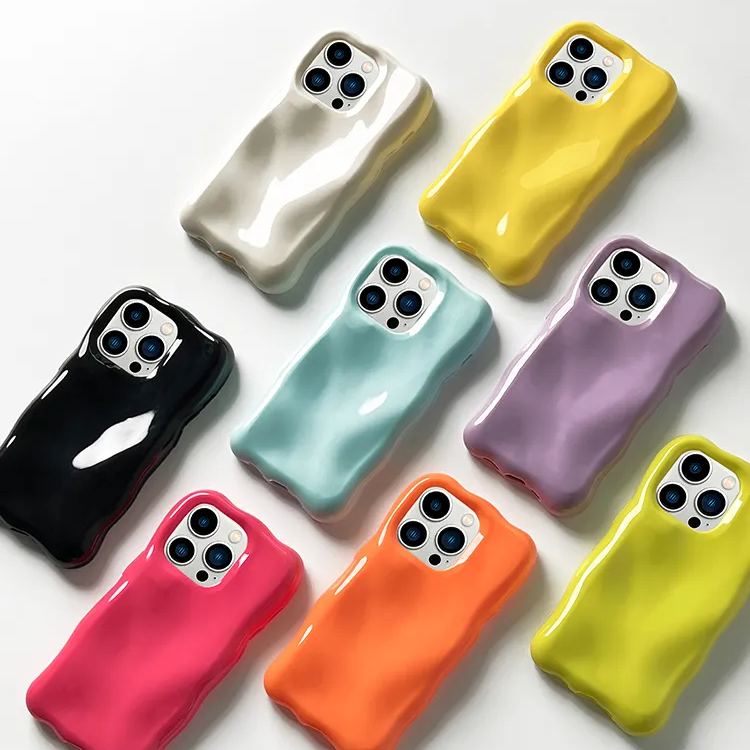 ジェリーカラー立体フリルiPhoneスマホケース