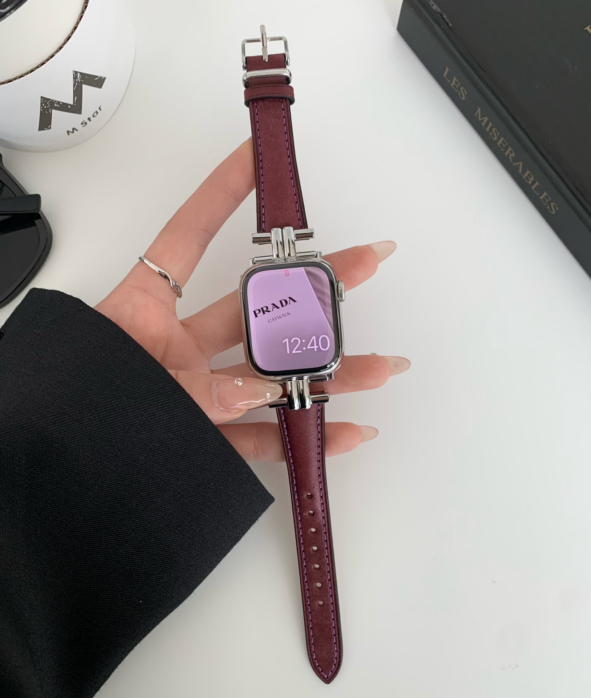 レトロ本革メタルバックルApple Watchバンド-hmcase