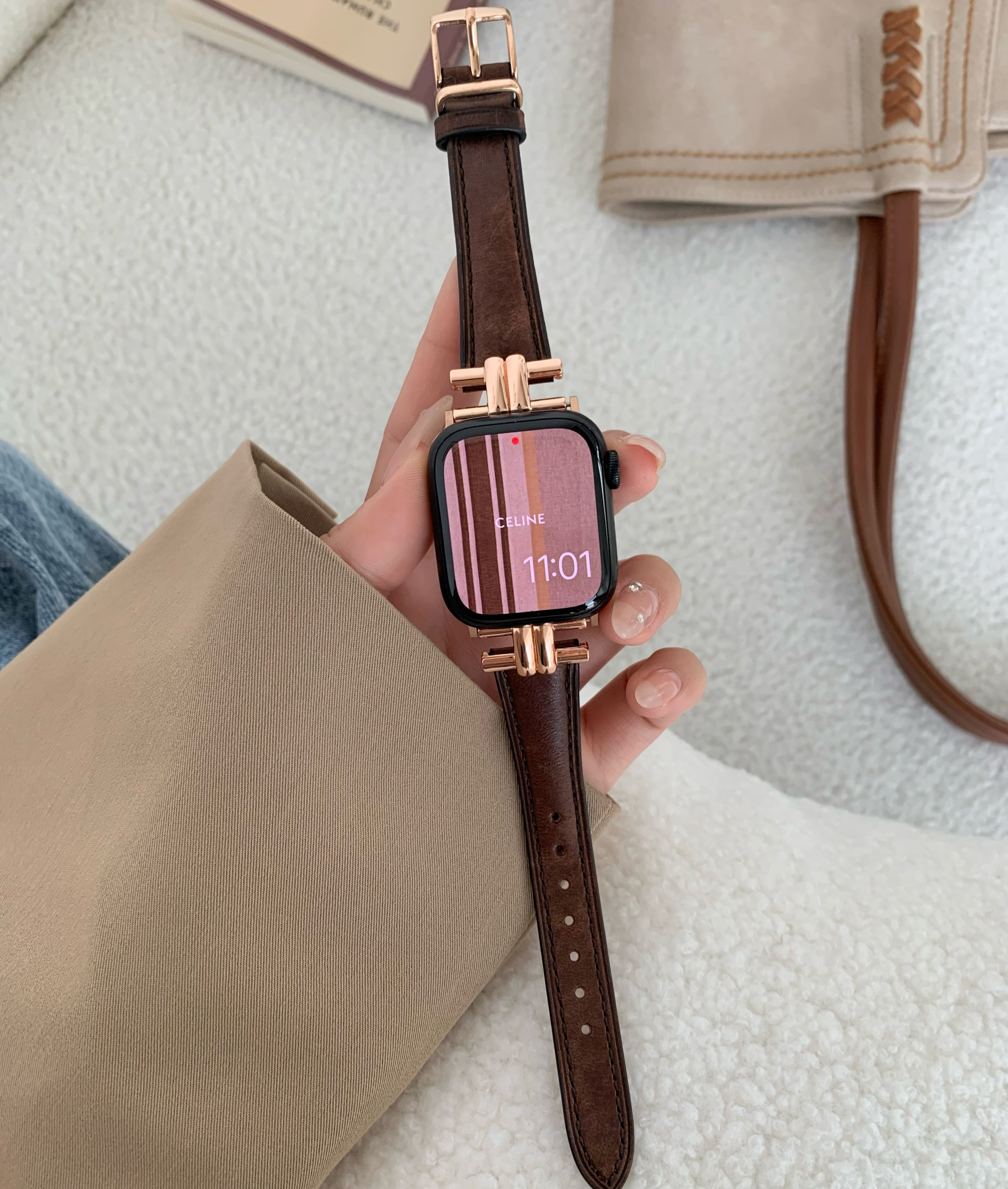 レトロ本革メタルバックルApple Watchバンド-hmcase