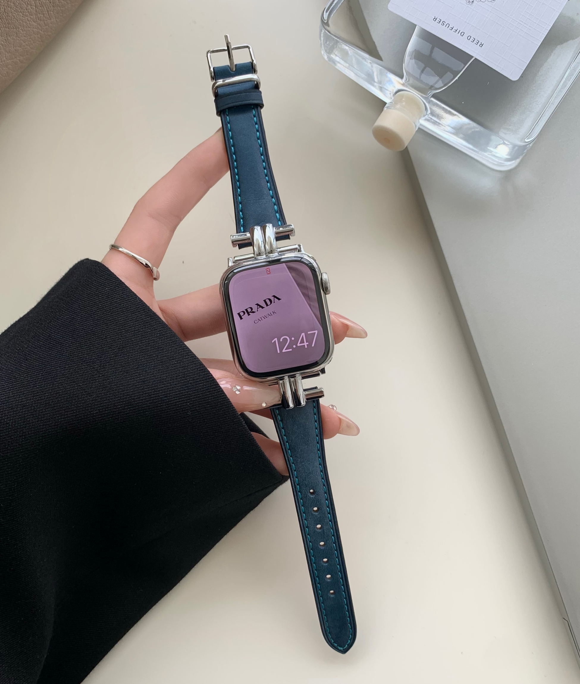 レトロ本革メタルバックルApple Watchバンド-hmcase