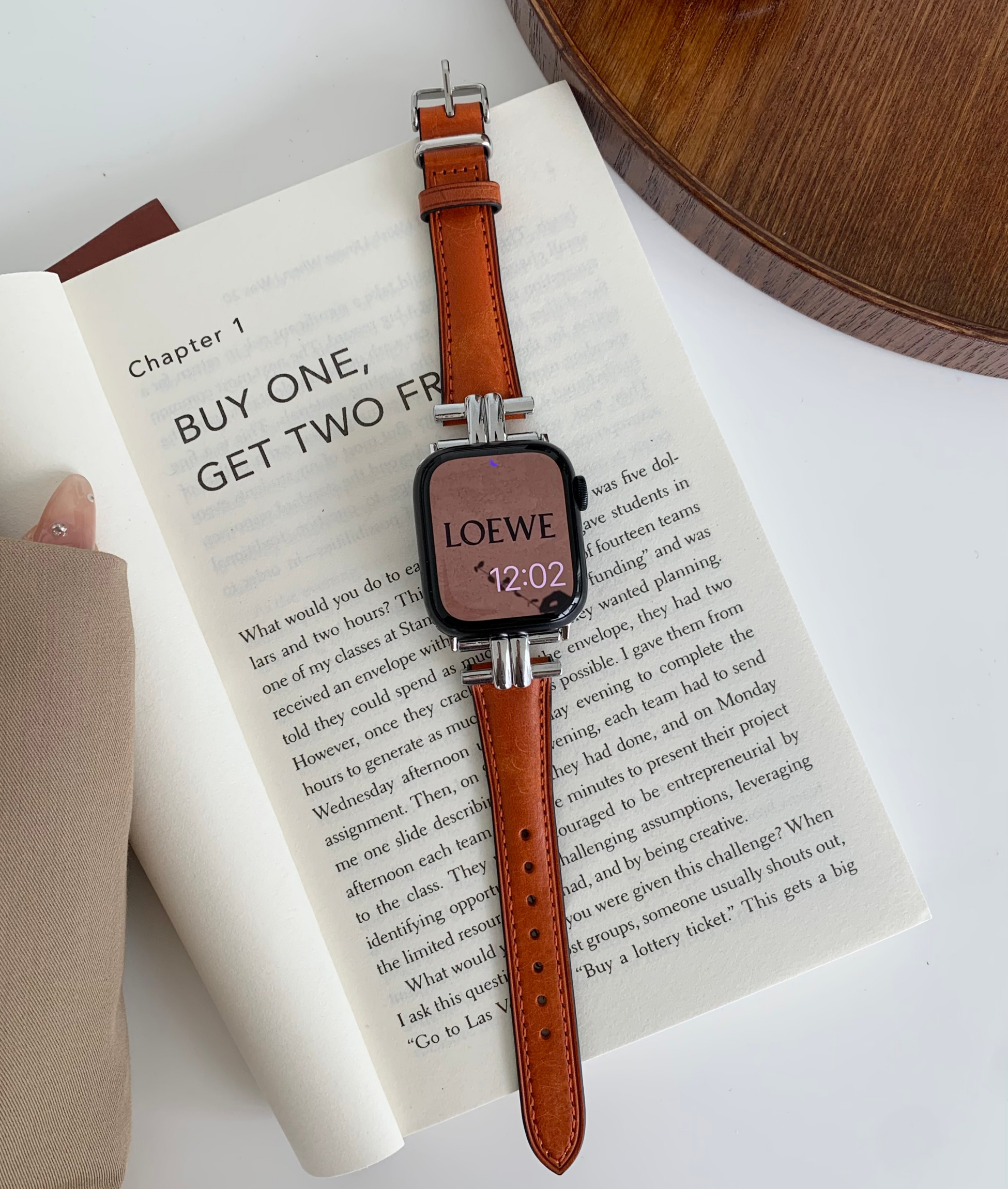 レトロ本革メタルバックルApple Watchバンド-hmcase