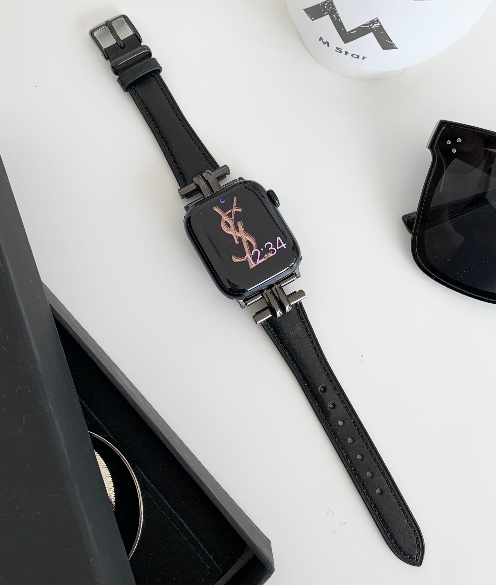 レトロ本革メタルバックルApple Watchバンド-hmcase