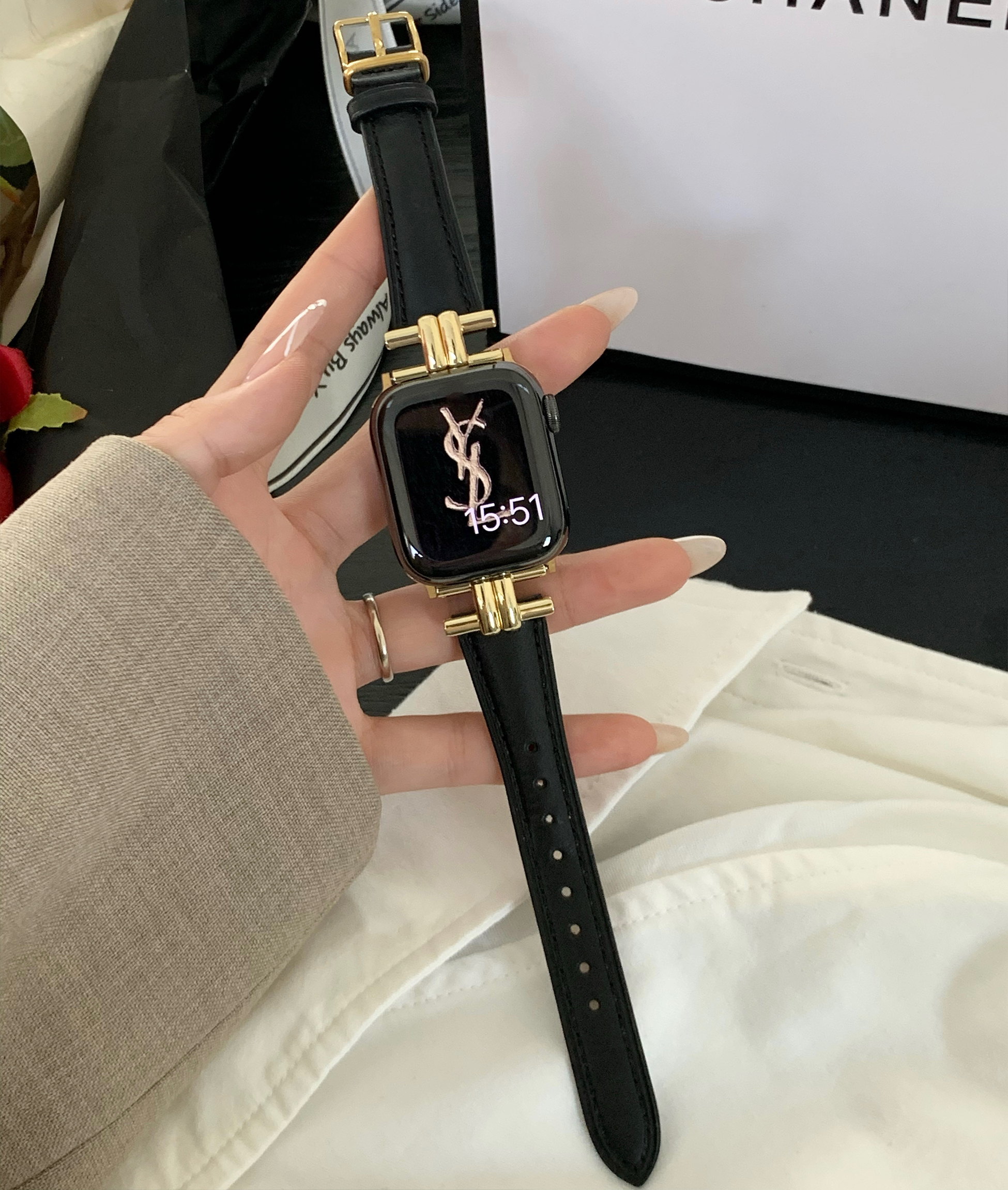 レトロ本革メタルバックルApple Watchバンド-hmcase