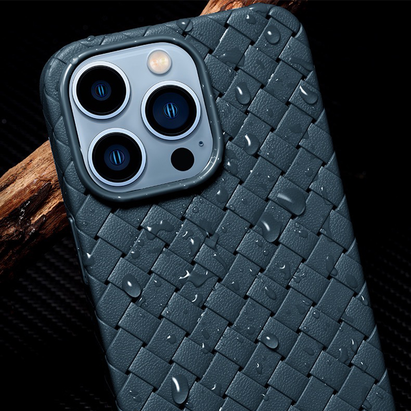 高級クラシック編み込みレザー iPhoneケース-hmcase