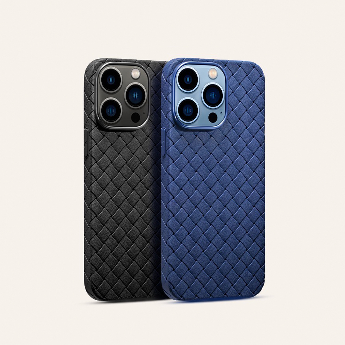 高級クラシック編み込みレザー iPhoneケース-hmcase