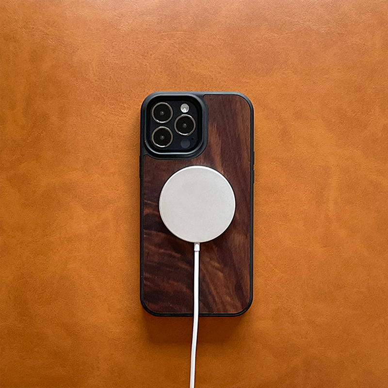 ウォールナット天然木 Magsafe対応  iPhoneケース-hmcase