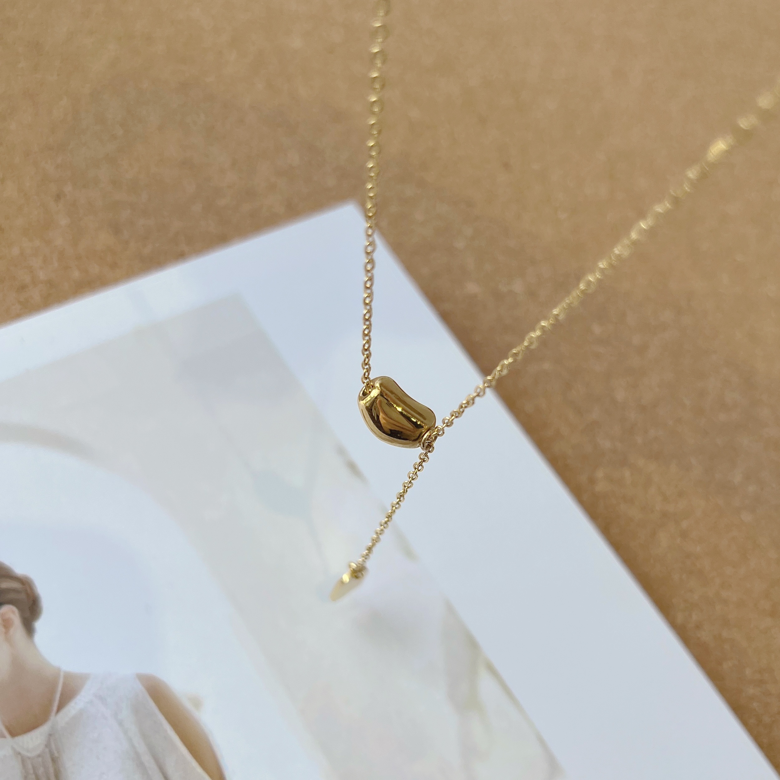 幸运许愿豆金项链