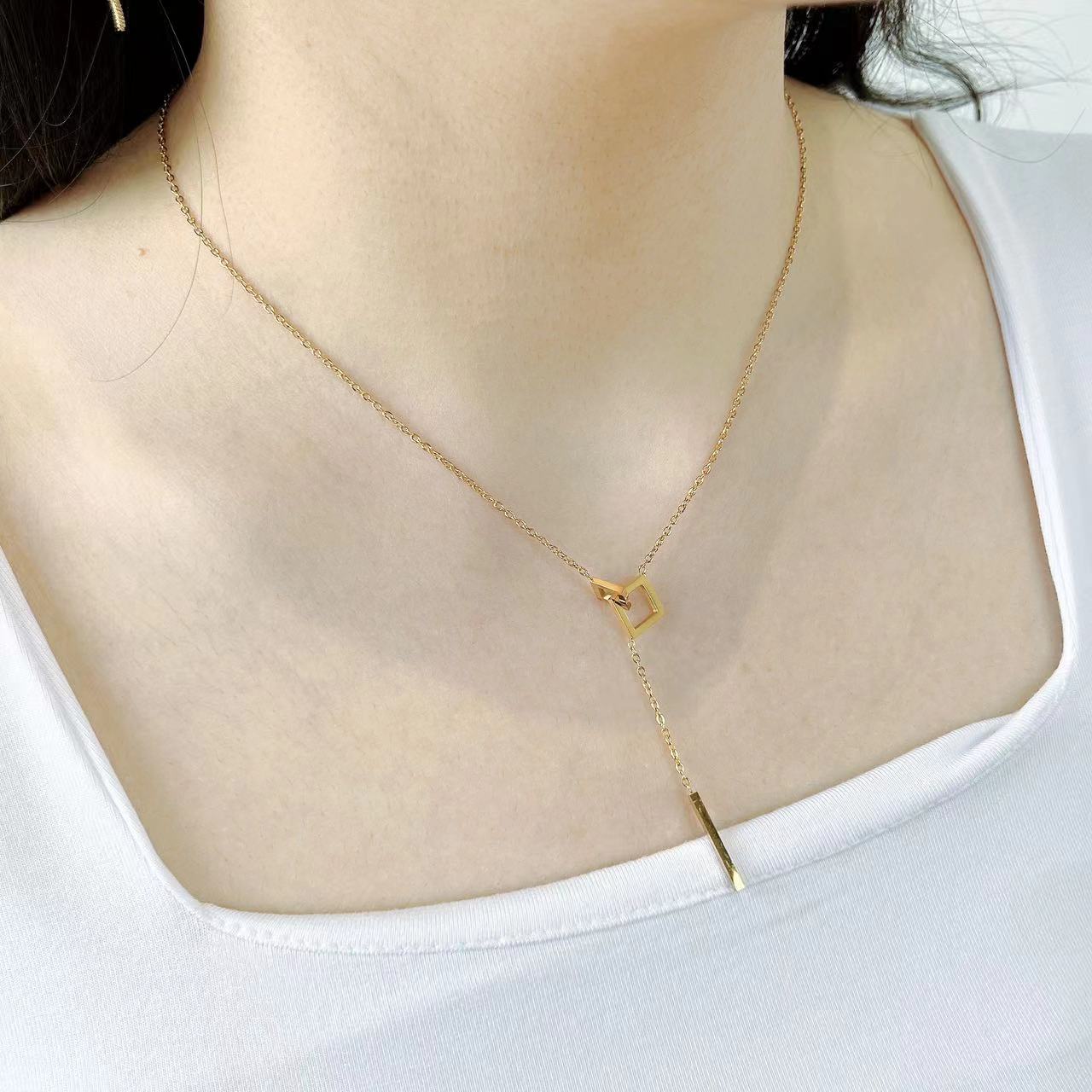 冷淡風輕奢小眾鎖骨項鍊