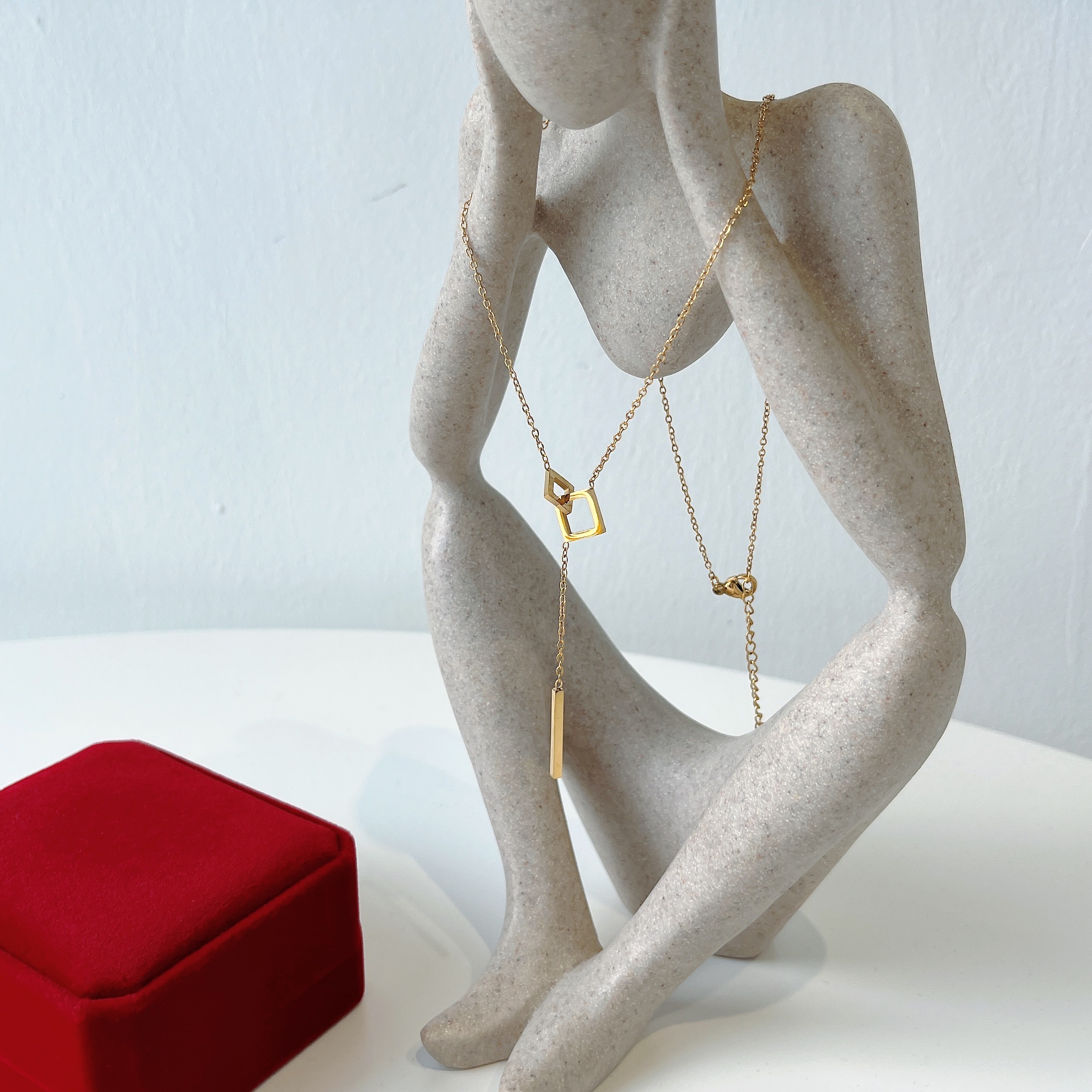 冷淡風輕奢小眾鎖骨項鍊