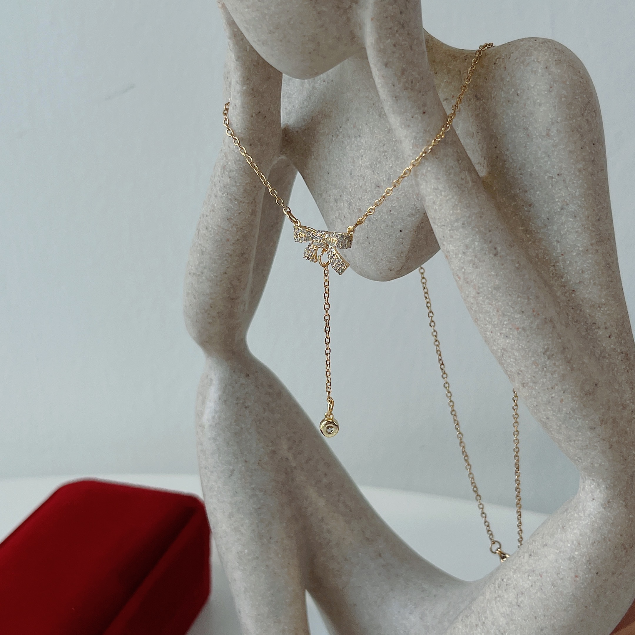 細閃蝴蝶結項鍊