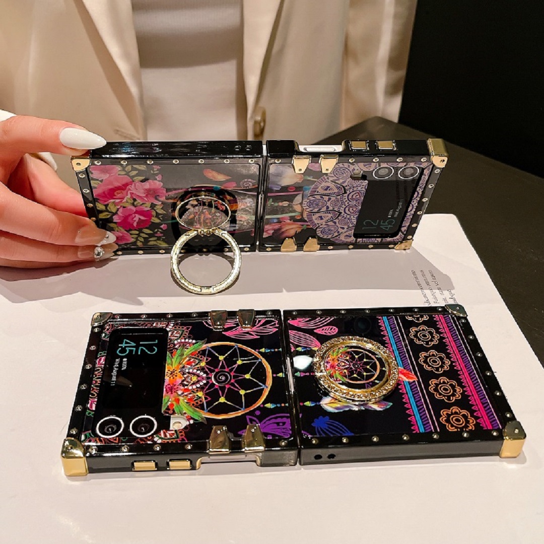 เข้ากันได้กับ Samsung Z Flip3/4 Ethnic Style Totem All-Inclusive เคสโทรศัพท์ถุงลมนิรภัยกันกระแทก