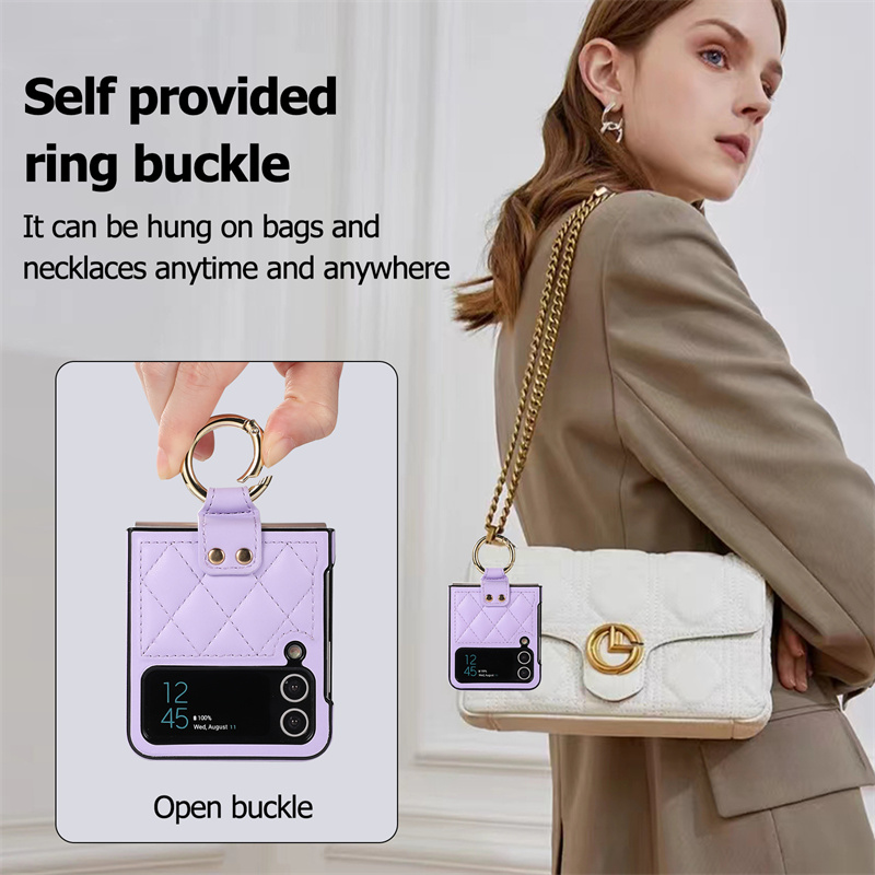 สำหรับ Samsung Z Flip 4/3 เคสโทรศัพท์กันกระแทกอย่างมีสไตล์