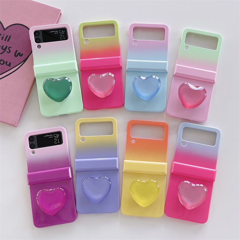 เหมาะสำหรับ Samsung Z Flip4/3 Summer Fashion Macaron Color Phone Case